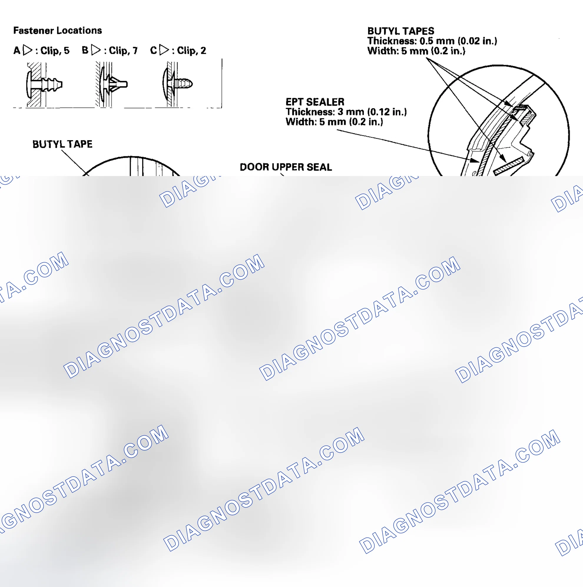 Scheme 16: Door Seal and Door Weatherstrip Spacer Replacement