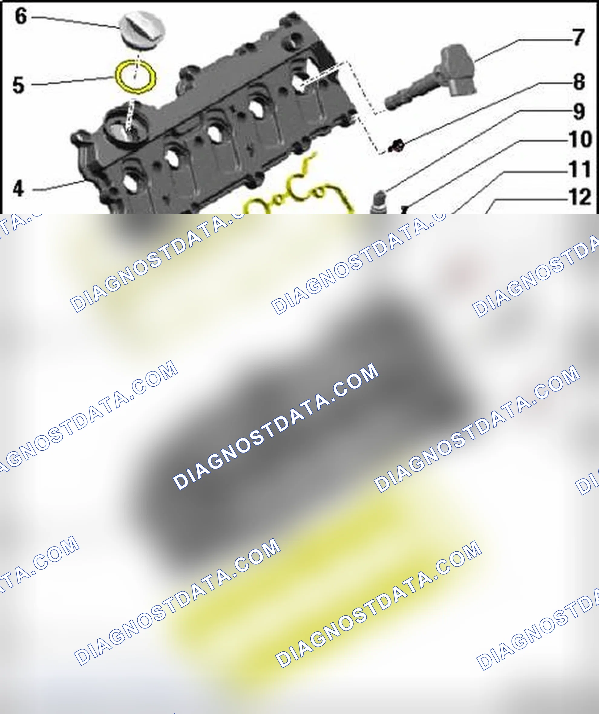 Scheme 218: Cylinder Head, Component Overview
