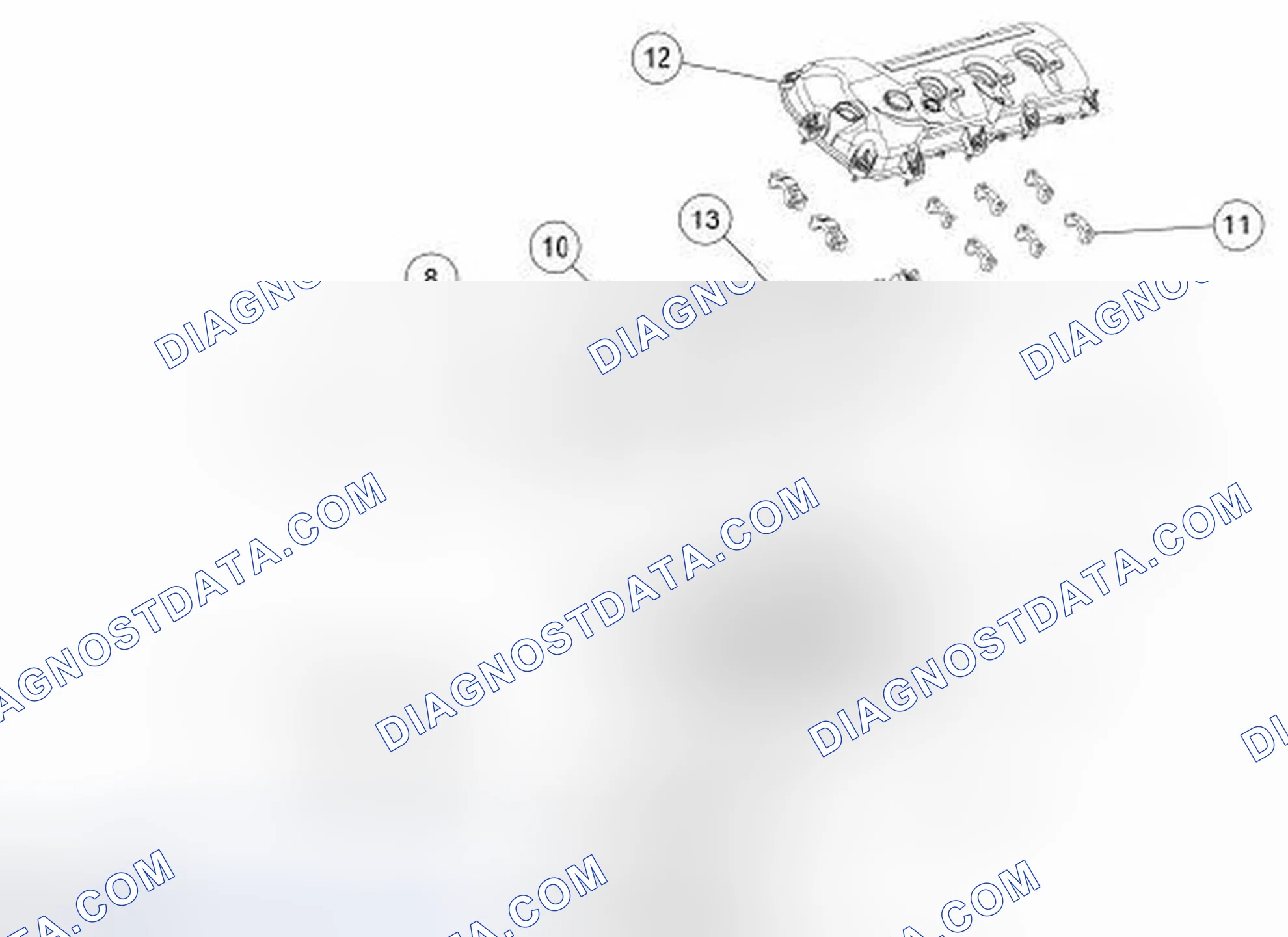 Scheme 340: Engine Upper - LH Cylinder Head