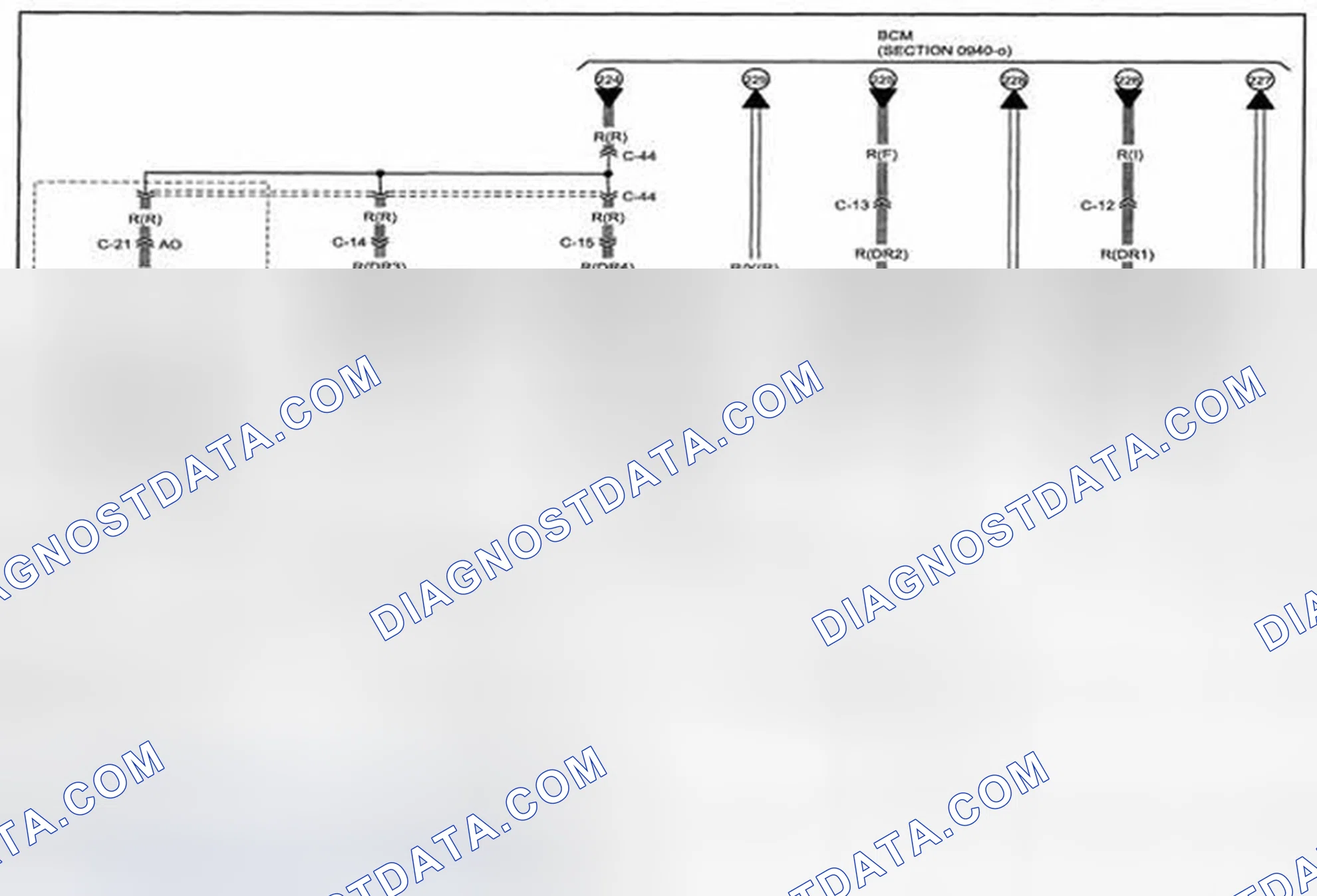Scheme 396: BCM (Body Control Module) System Wiring Diagram - 0940-p (1 Of 2)