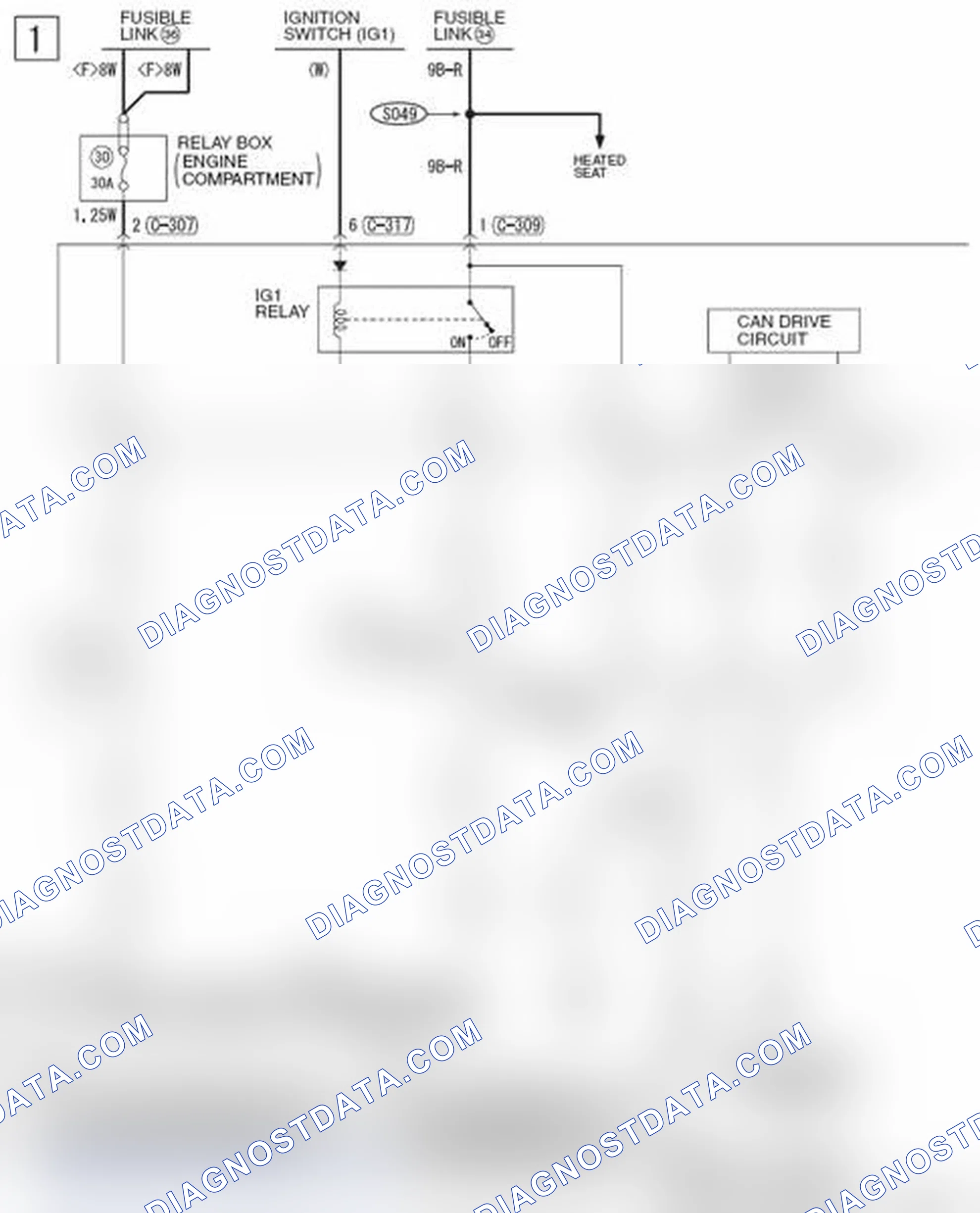 Scheme 270: BRAKE WARNING LIGHT, FUEL WARNING LIGHT AND OIL PRESSURE WARNING LIGHT