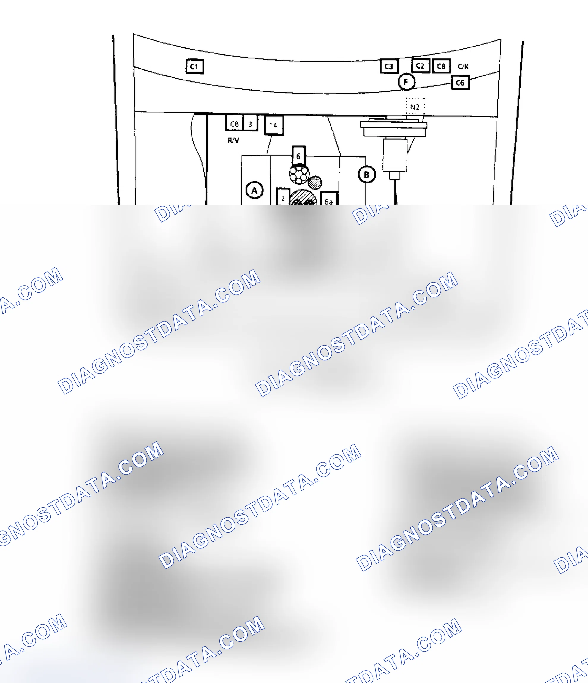 Scheme 149: Component Locations for "C/K" Series & "R/V" Series 7.4L