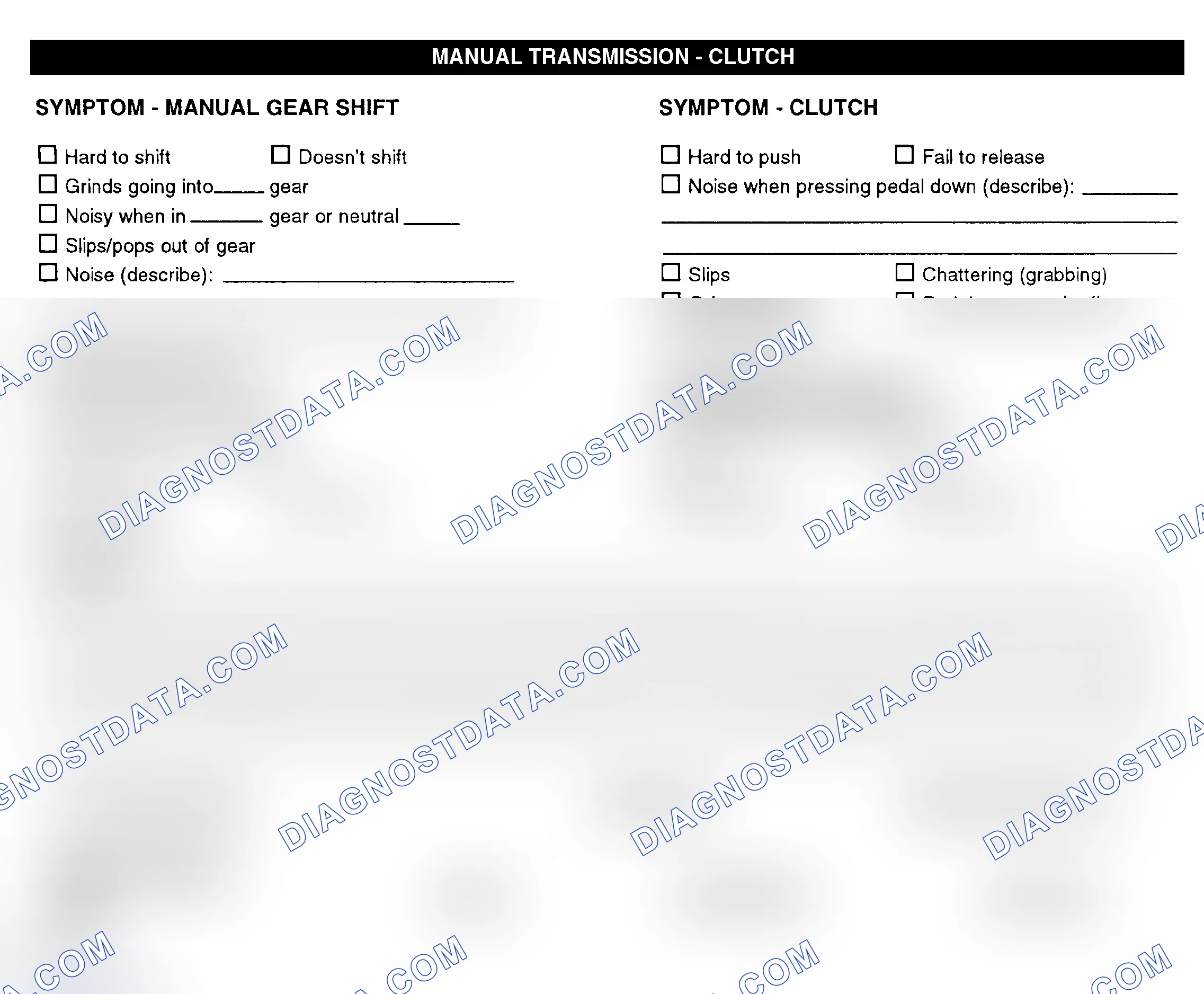 Scheme 10: Manual Transmission & Clutch