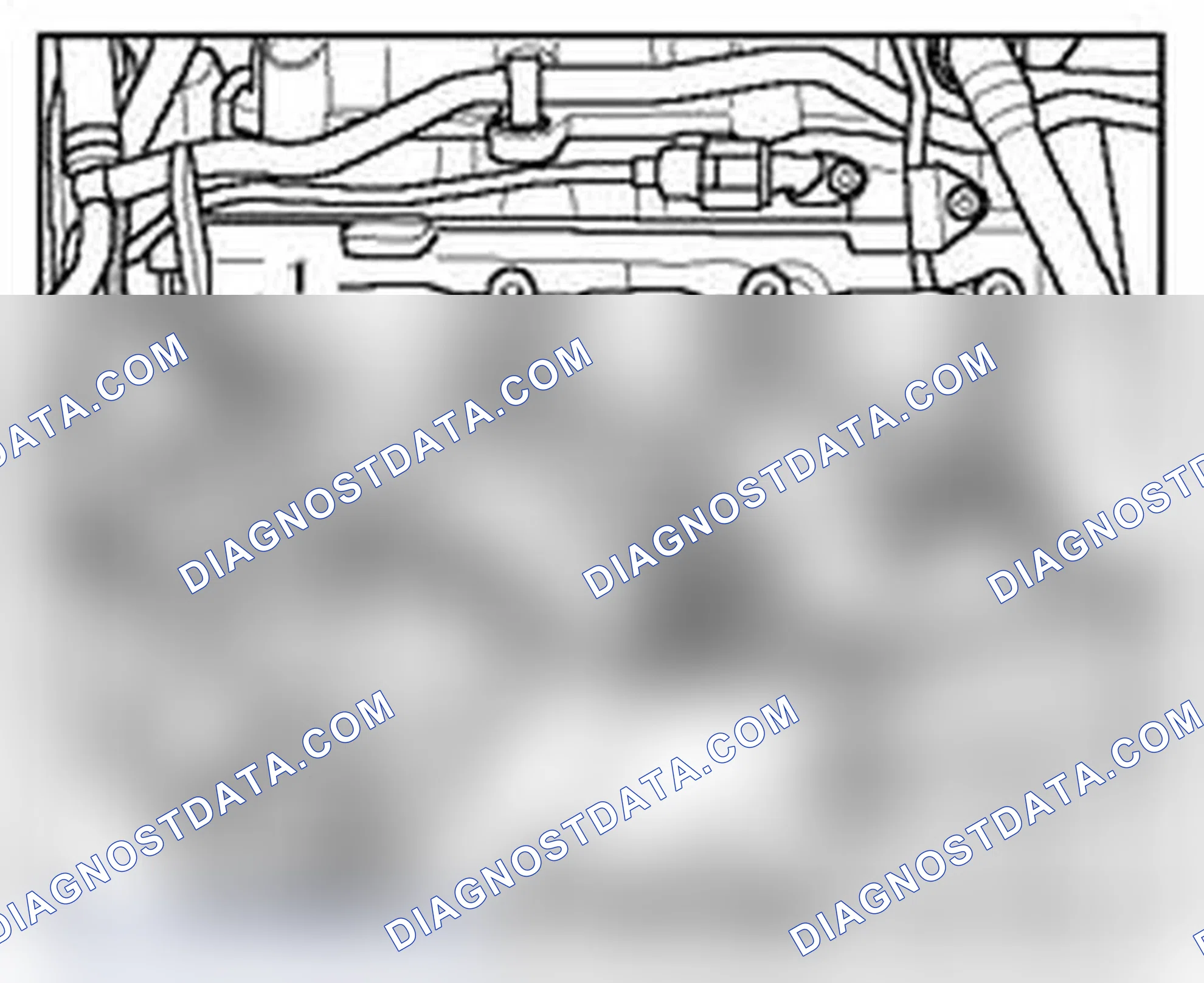 Scheme 704: Component location under intake manifold, cylinder bank 1 (right)