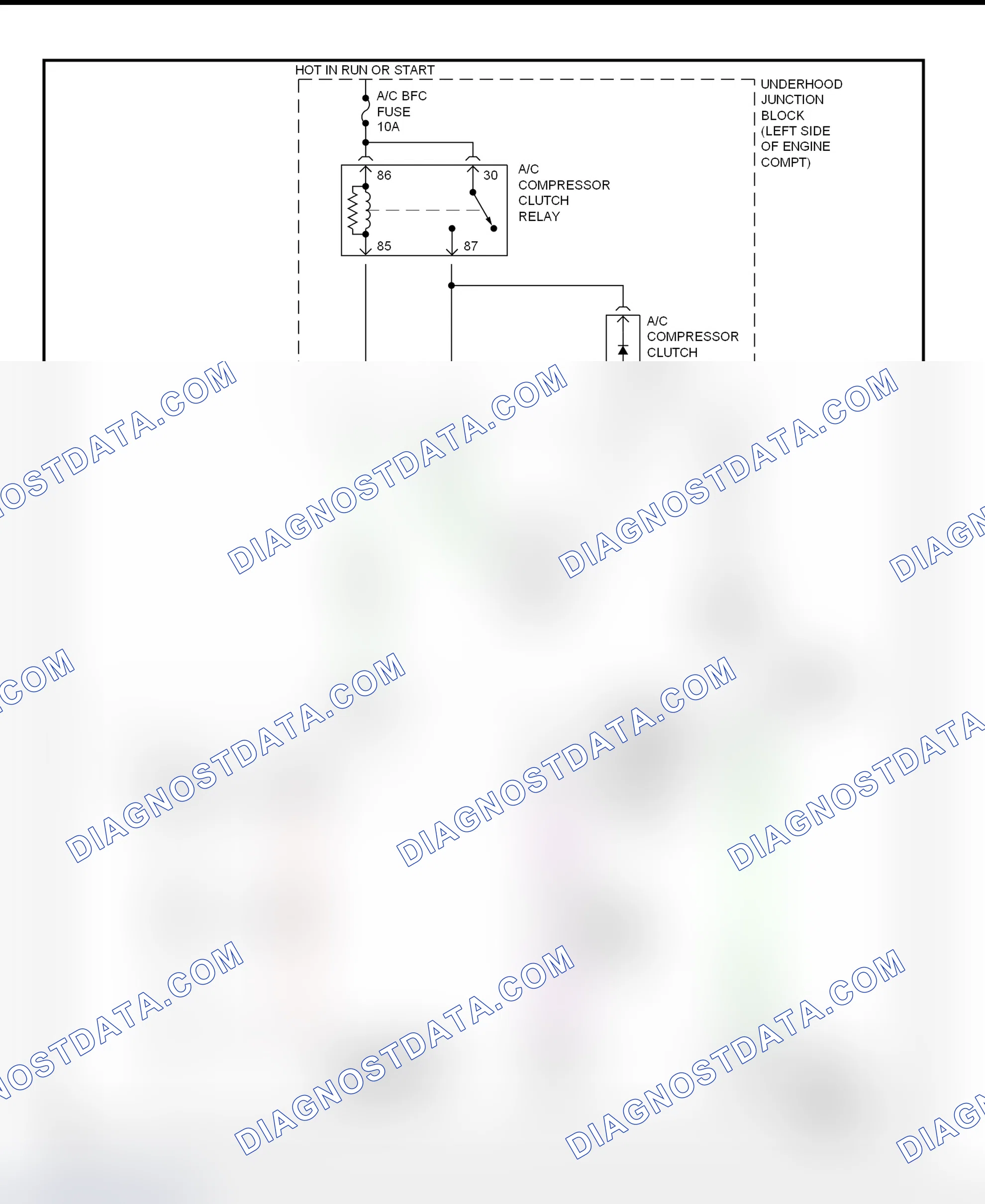 Scheme 66: A/C Compressor Clutch Control Circuit Wiring Diagram (2000-01 Malibu)