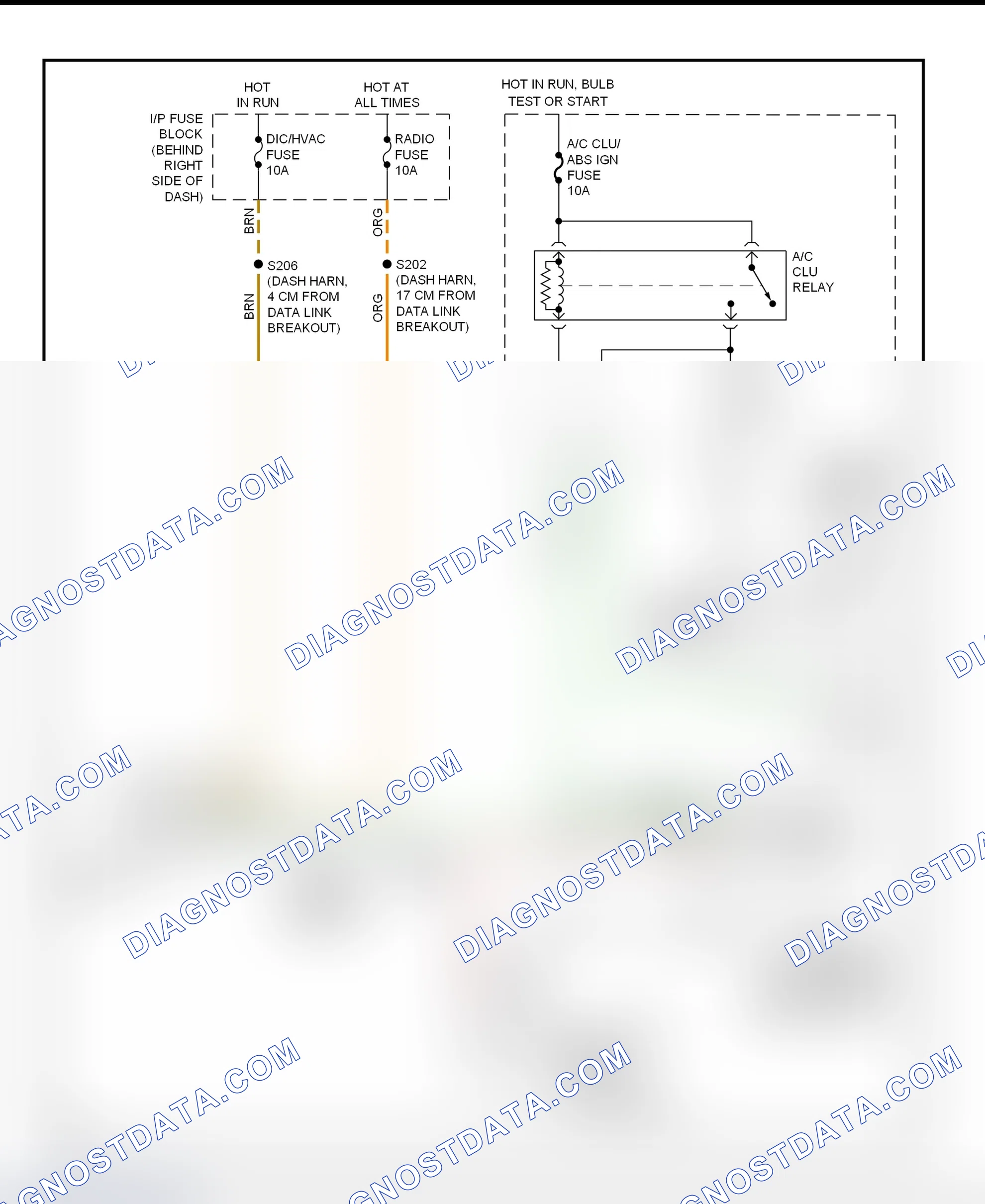 Scheme 61: A/C Compressor Clutch Control Circuit Wiring Diagram (2001 Grand Prix)