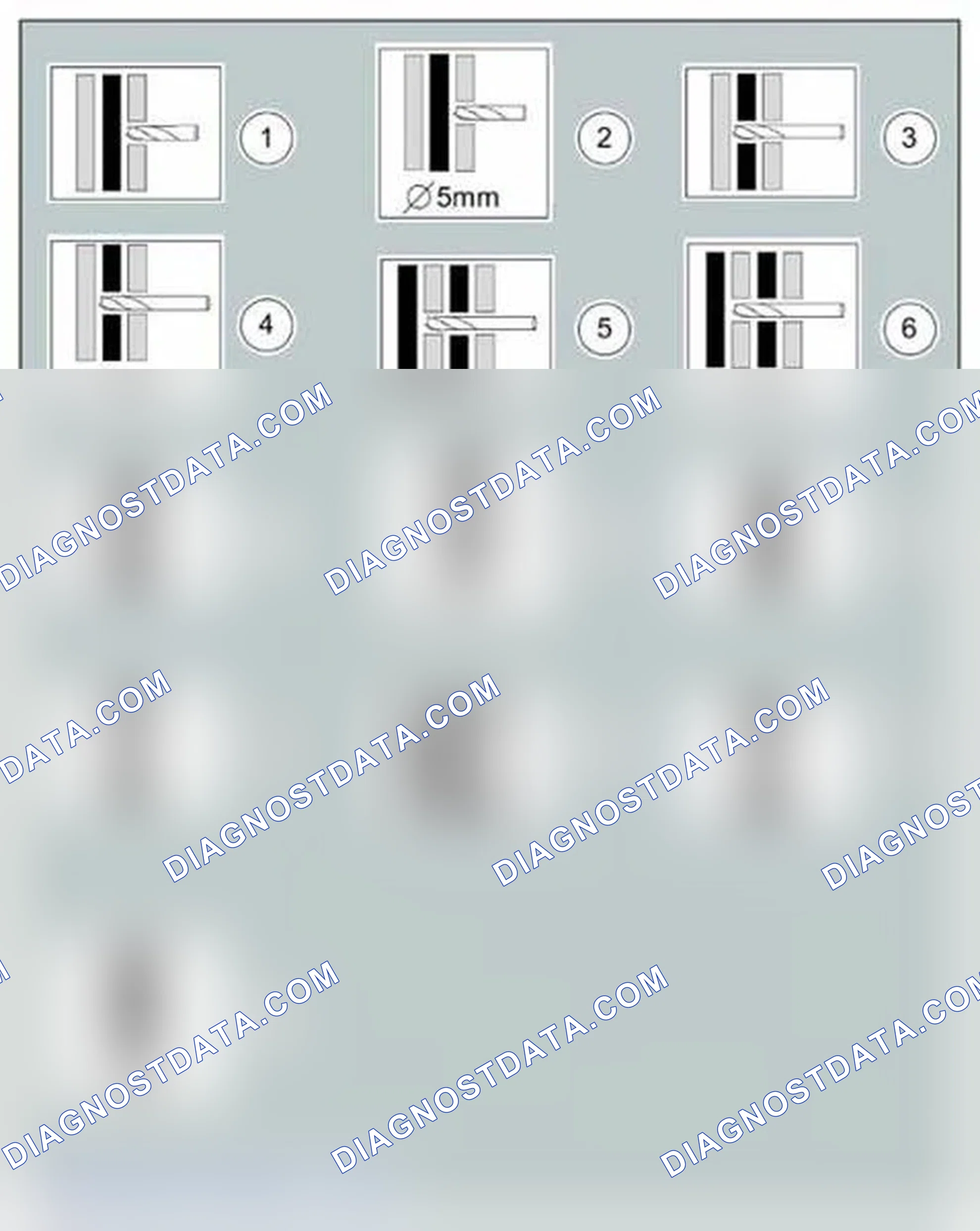 Scheme 14: Drilling and grinding symbols