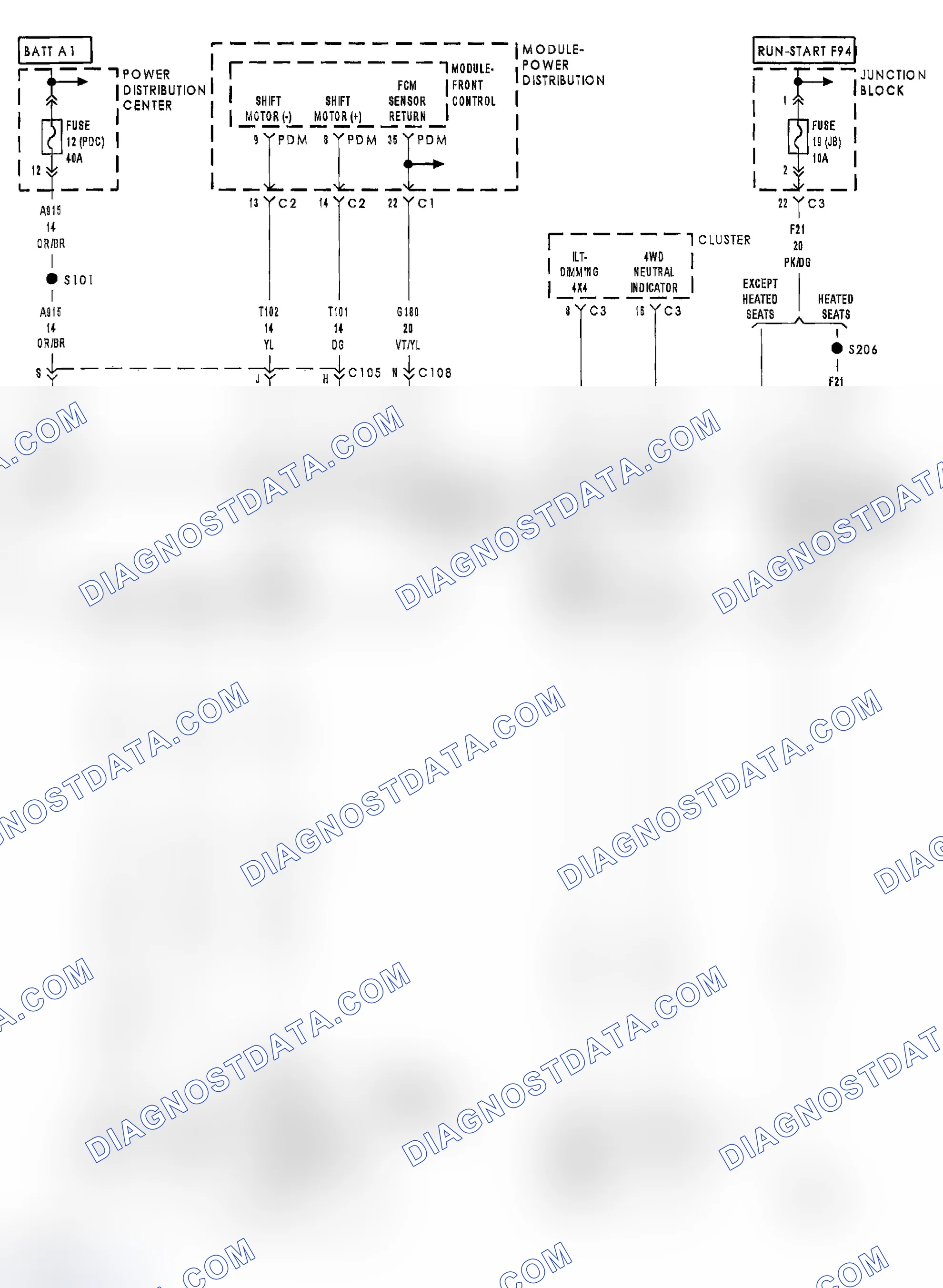 Scheme 26: C1404- TRANSFER CASE RANGE POSITION SENSOR CIRCUIT LOW