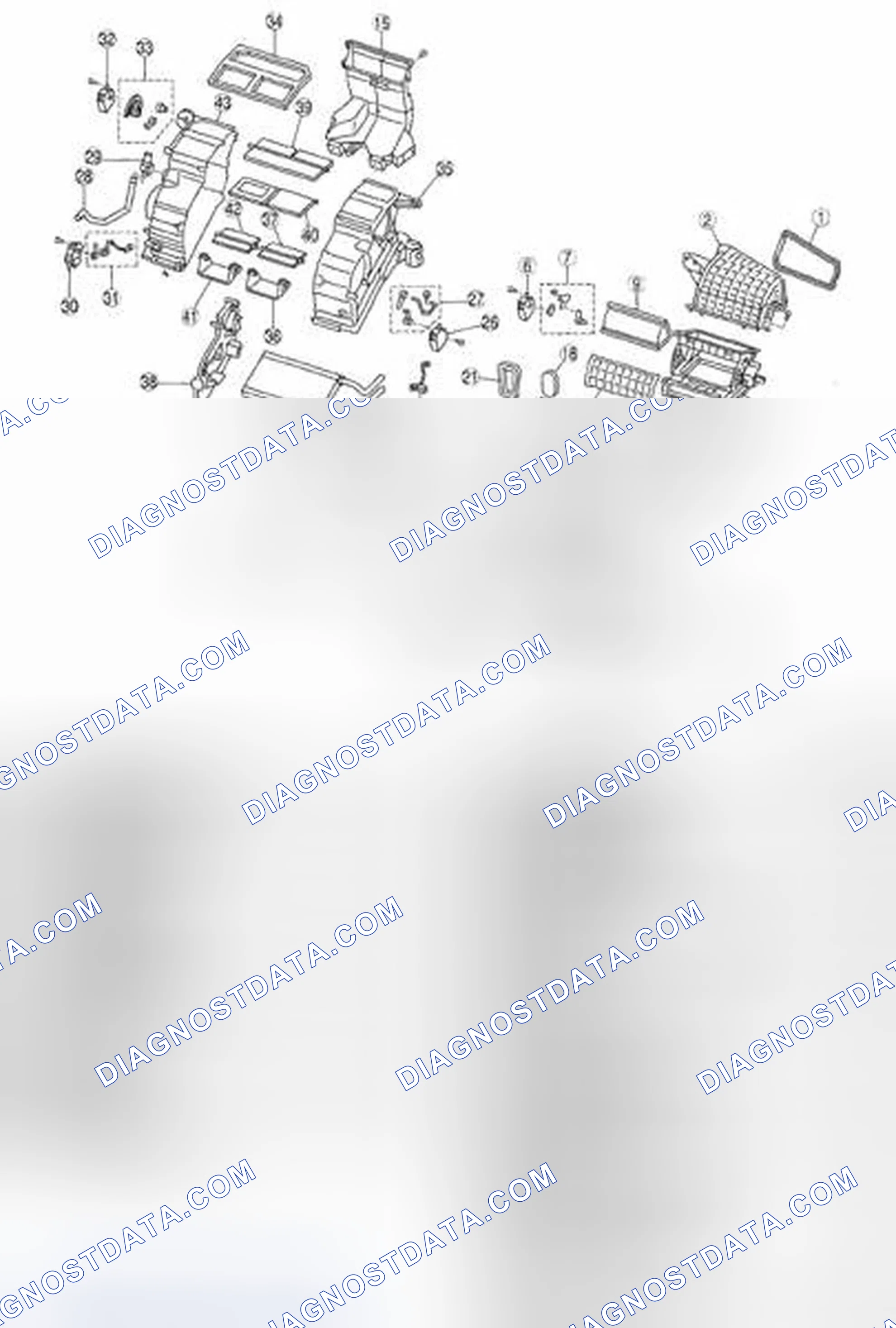 Scheme 110: FRONT A/C UNIT DISASSEMBLY/ASSEMBLY