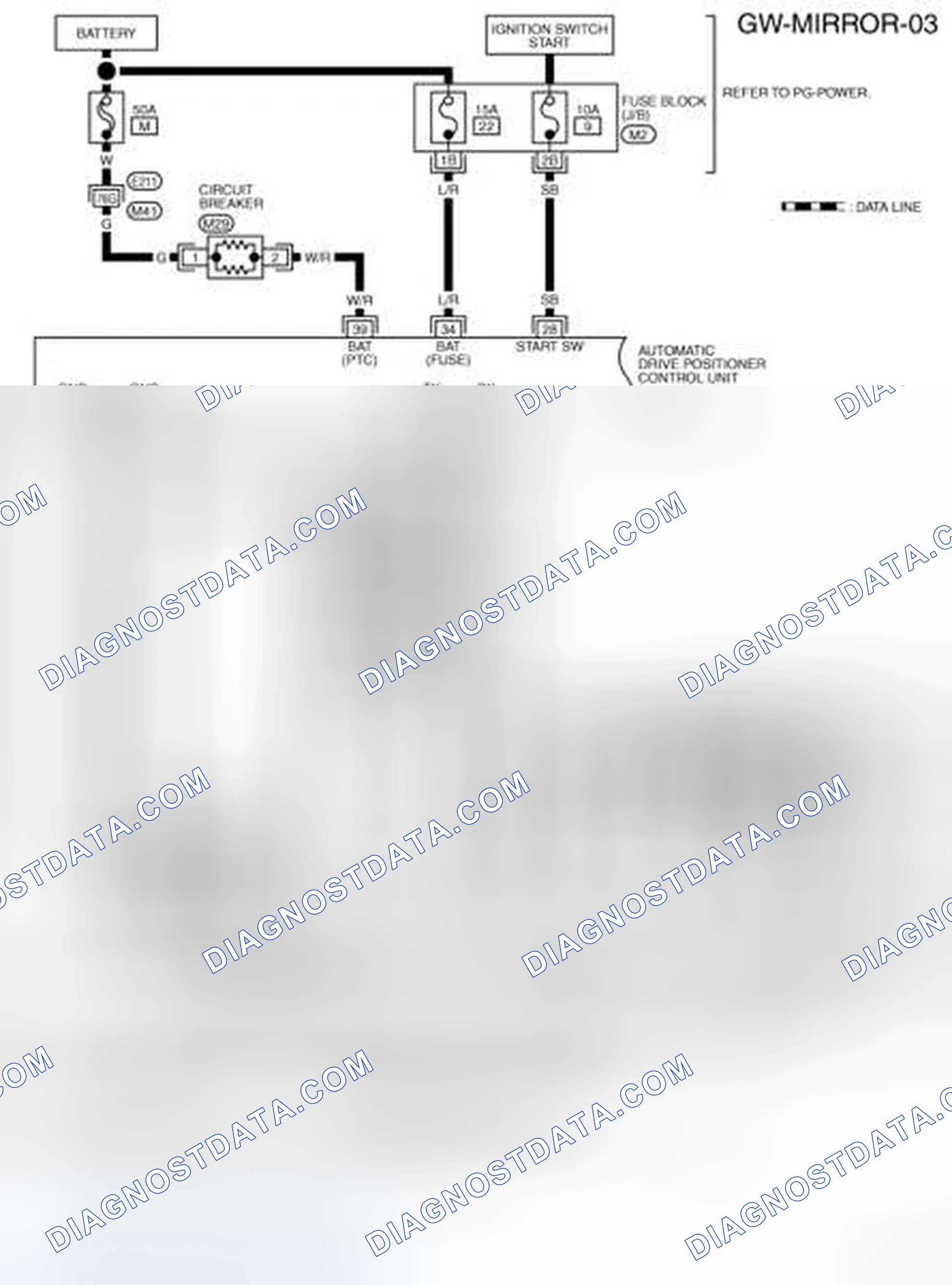 Scheme 81: Wiring Diagram - MIRROR - (With Electric Foldable Door Mirror)