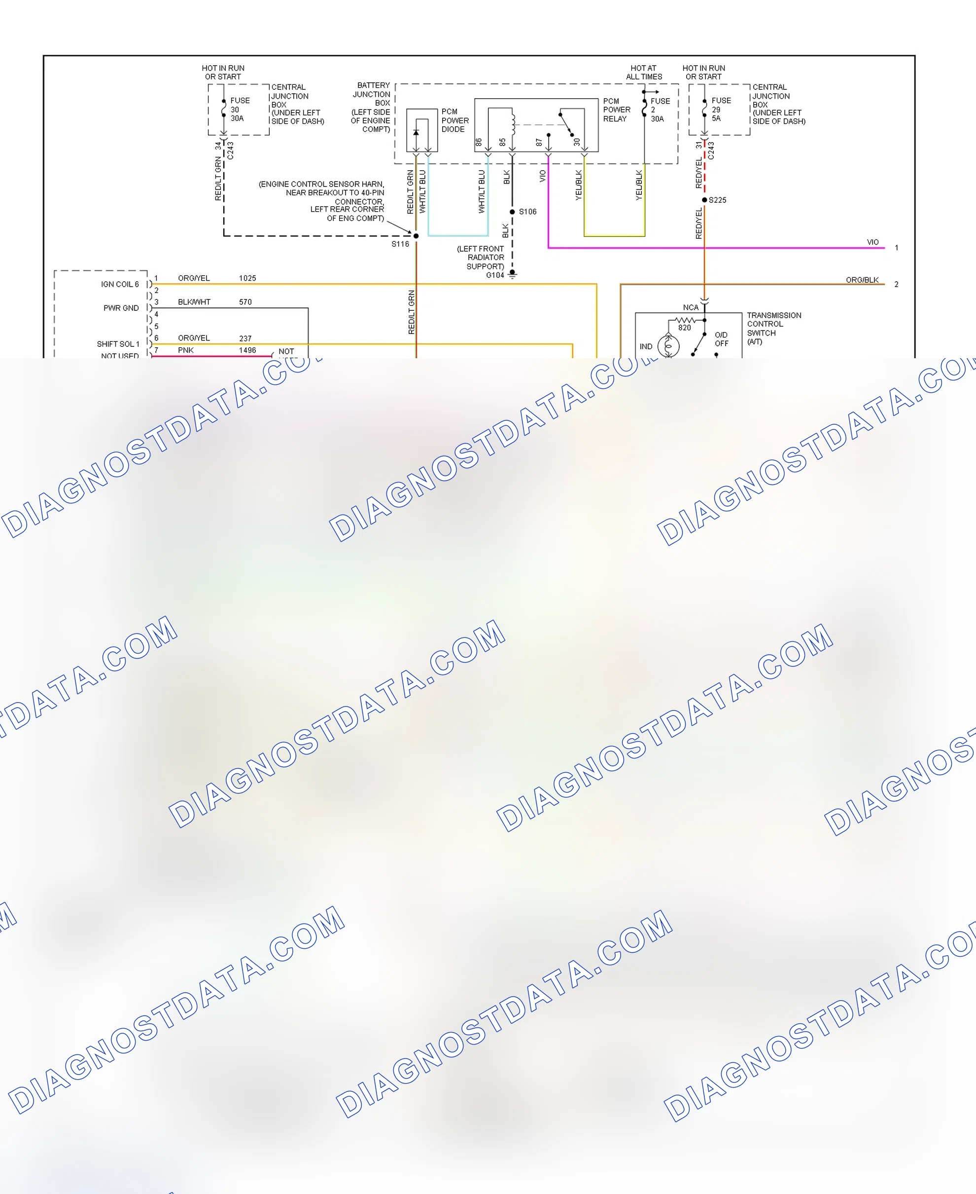 Scheme 88: PCM Wiring Diagram (Expedition & Navigator - 5.4L - 1 Of 4)