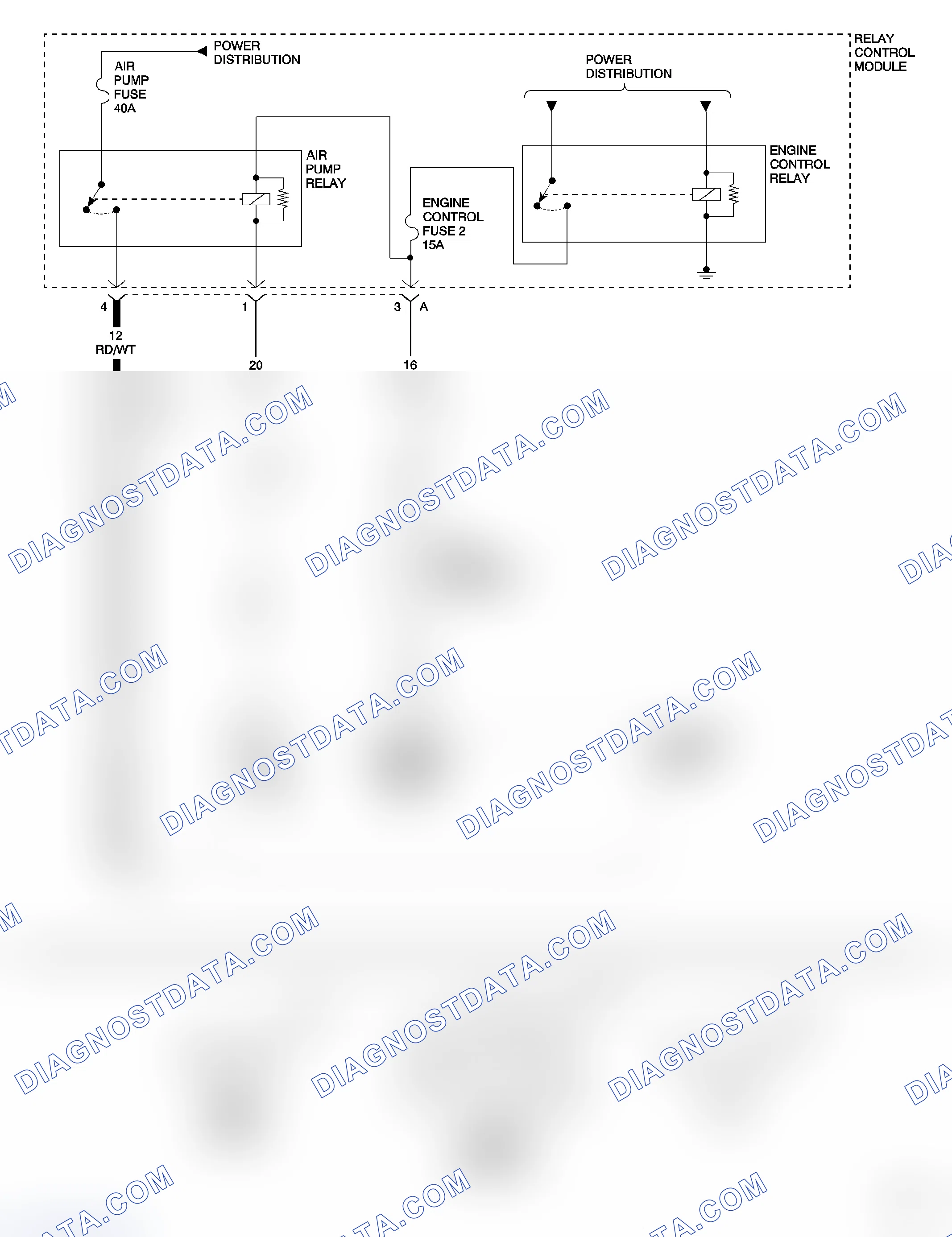 Scheme 205: P0418-SECONDARY AIR INJECTION SYSTEM CONTROL CIRCUIT