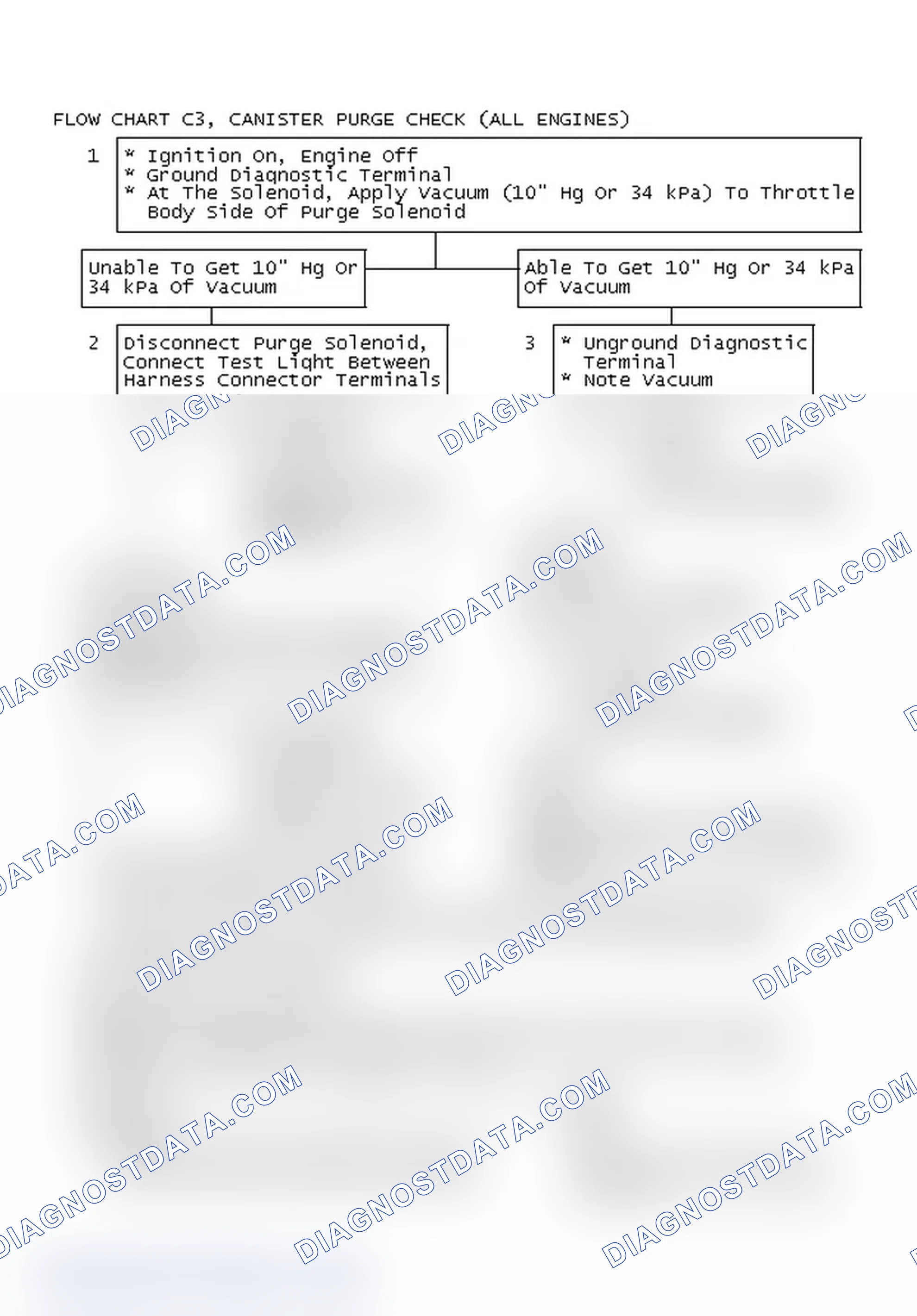 Scheme 537: Flow Chart C3, Canister Purge Check (All Engines)