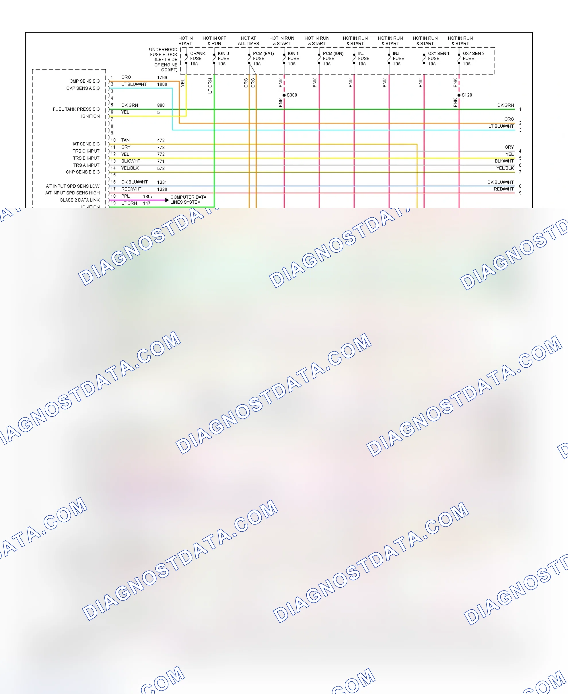 Scheme 155: PCM Wiring Diagram (Eldorado - 4.6L - 1 Of 4)