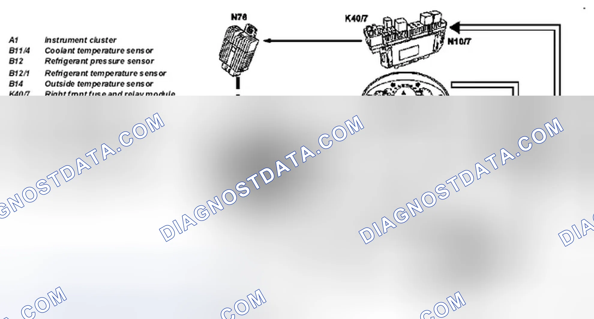 Fig. 65: Identifying Engine/AC Electric Fan Control Module Interlinkage Components