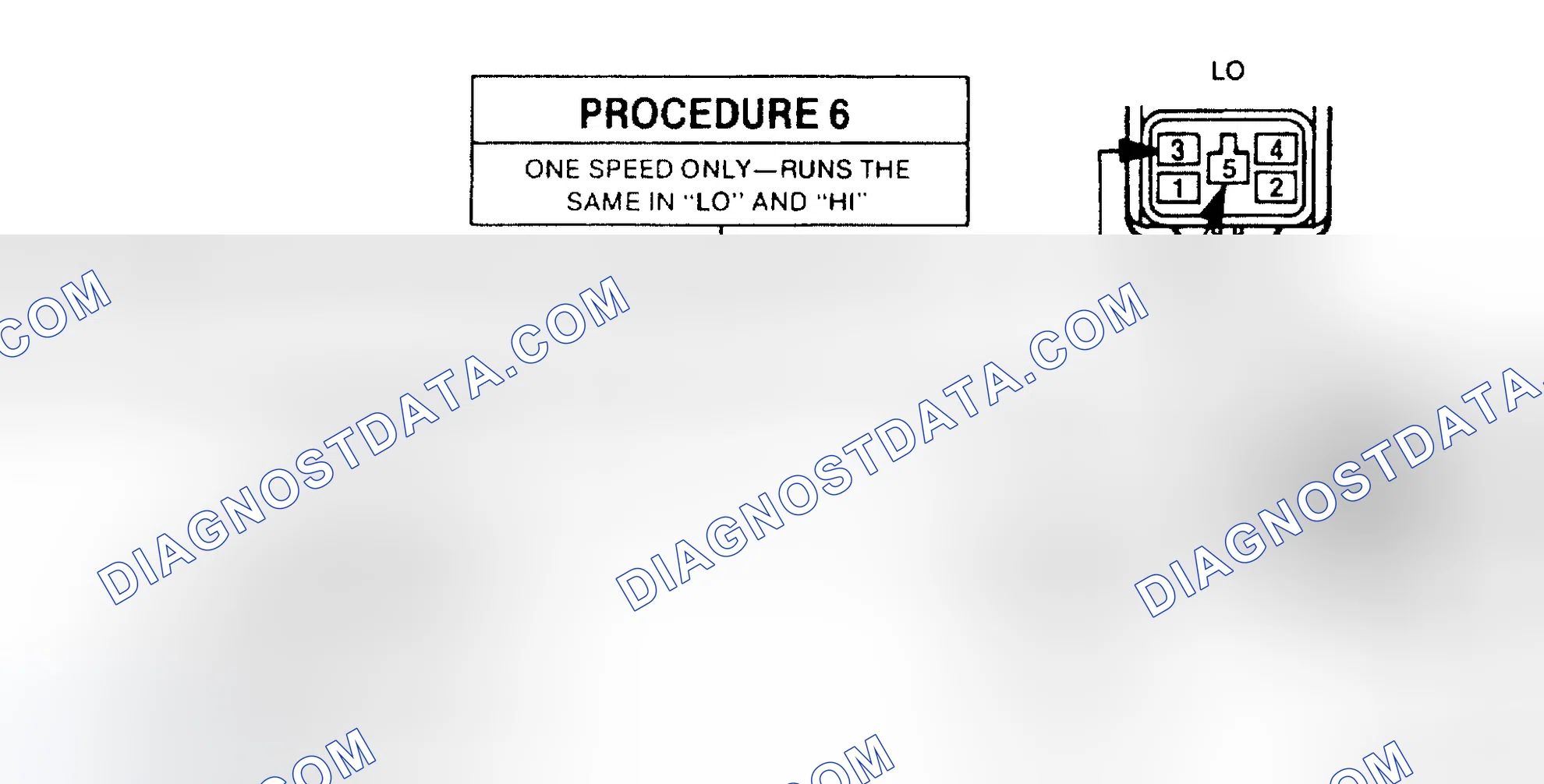 Scheme 8: FRONT - ONE SPEED ONLY (RUNS THE SAME IN "LO" & "HI")