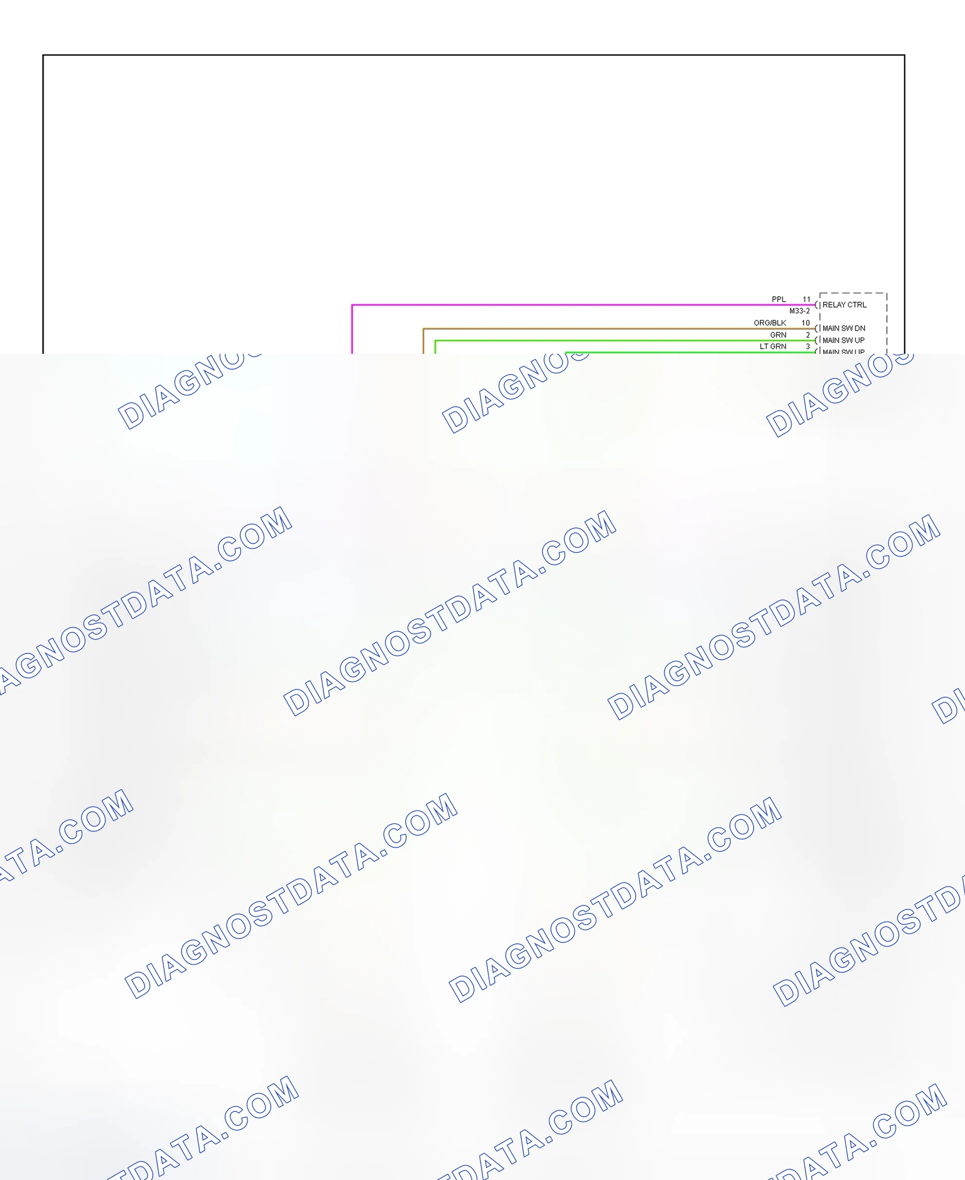 Scheme 11: Power Window System Wiring Diagram (XG300 - 2 Of 2)