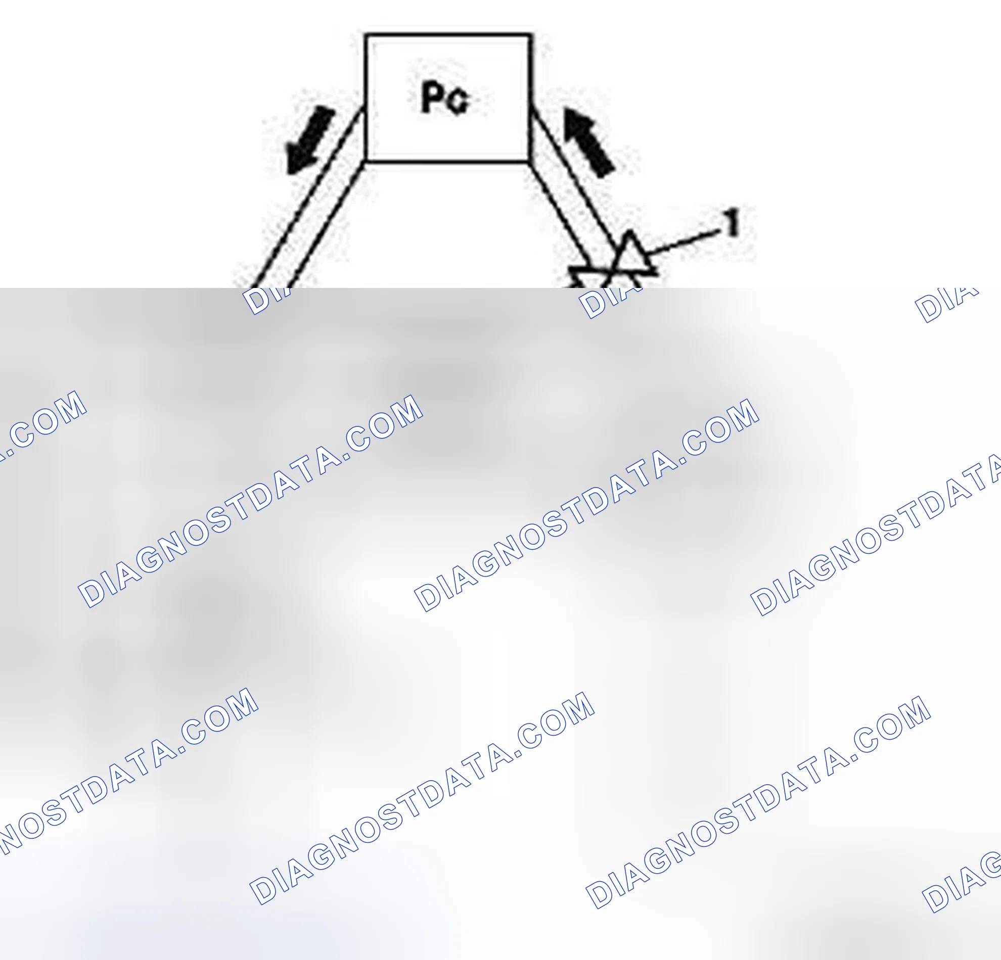 Fig. 126: Internal A/C Compressor Lubrication Flow Diagram With Air Conditioning Switched Off