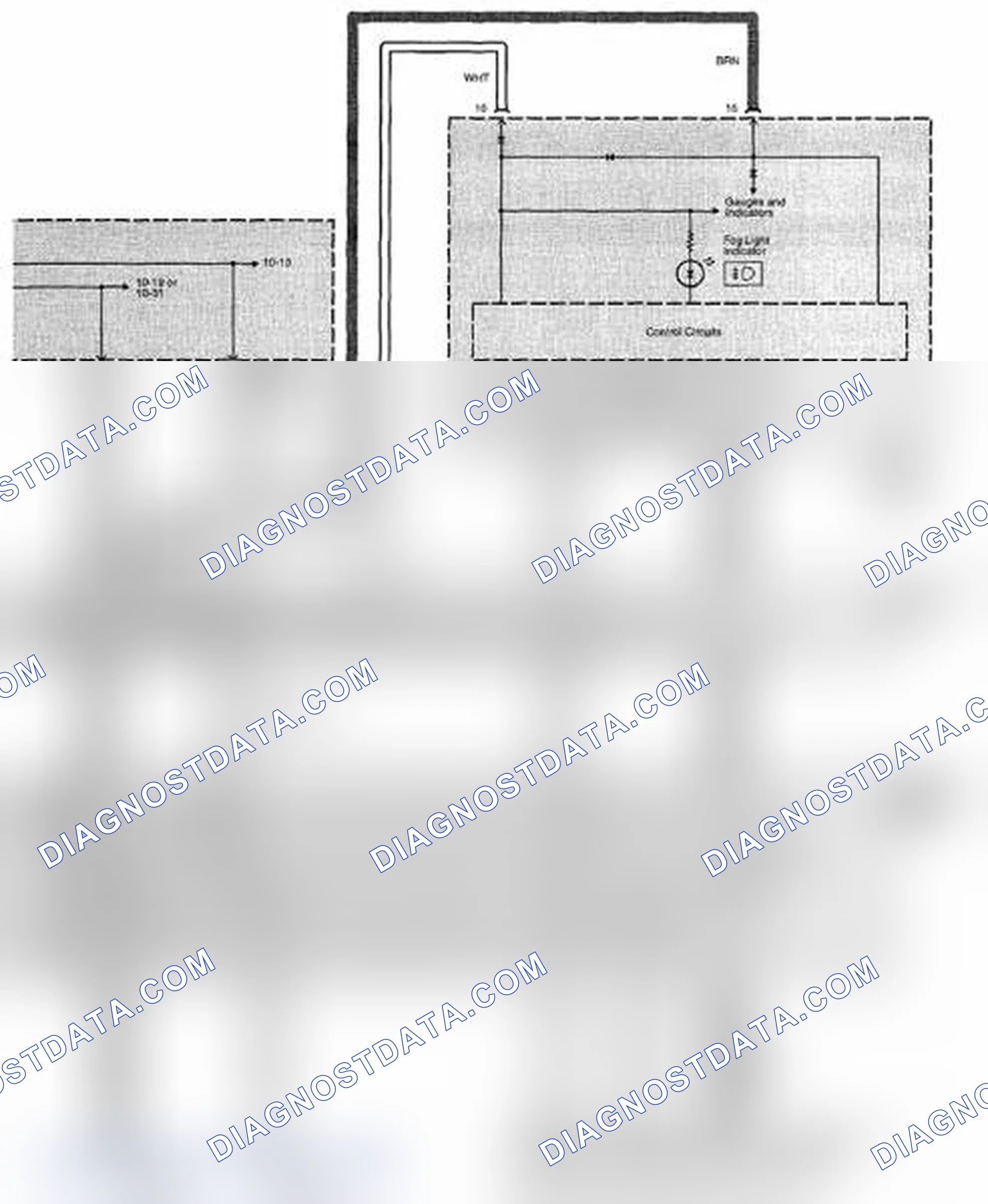 Scheme 344: Exterior Lights Circuit Diagram - Fog Lights (Page 110-14)