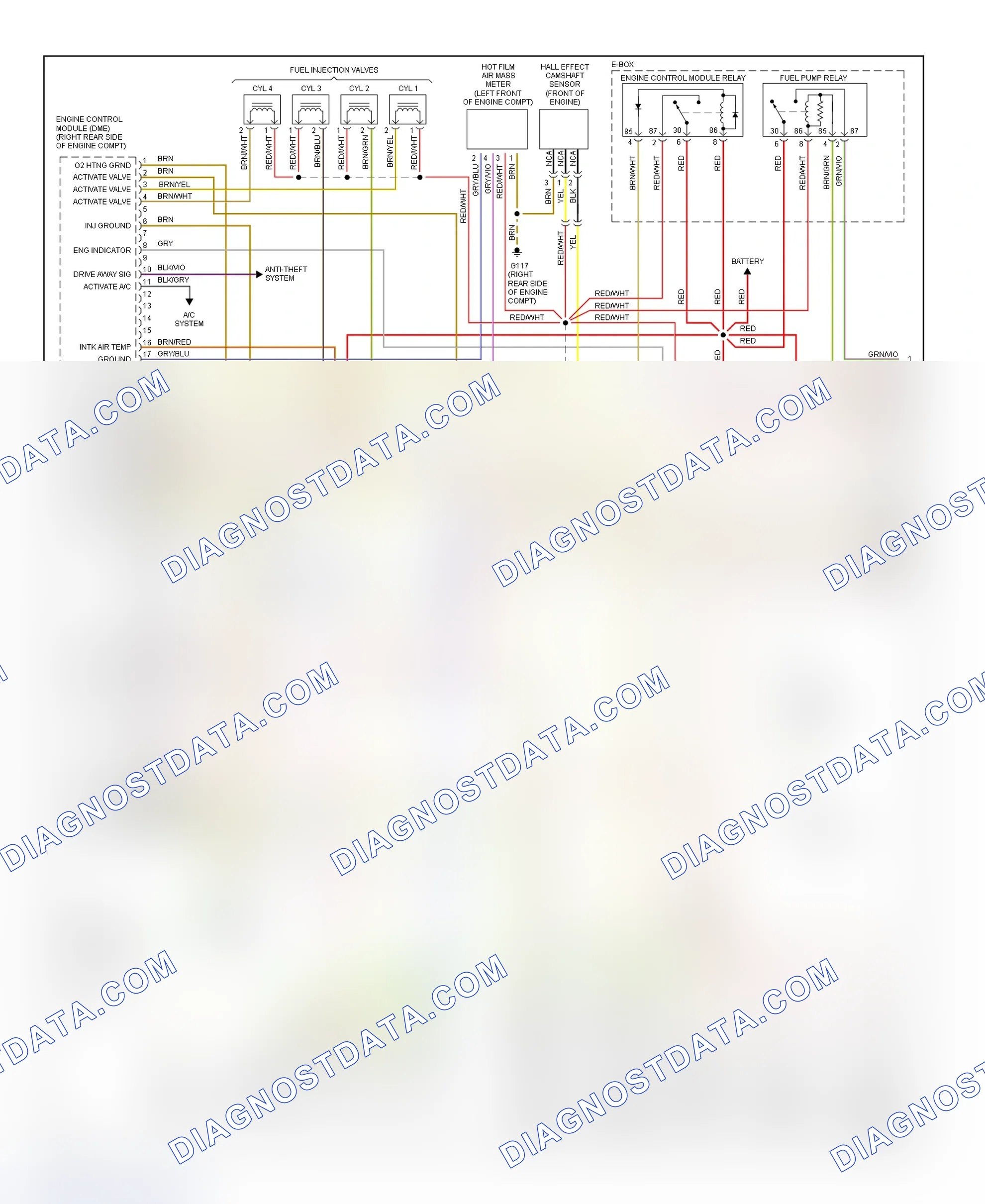 Scheme 1: Wiring Diagram (1996 1.9L - 1 Of 2)