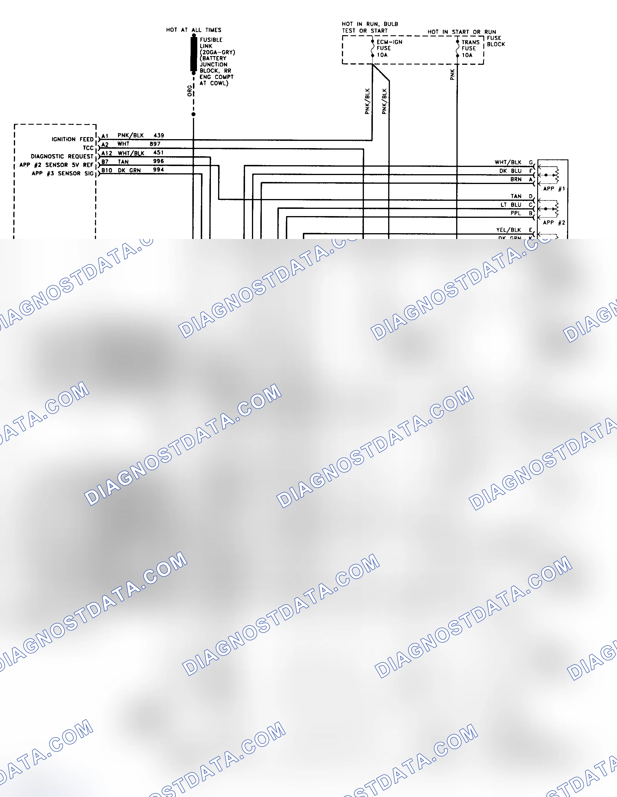 Scheme 185: 4L80-E Wiring Diagram (1994 "C" & "K" Series - Diesel)