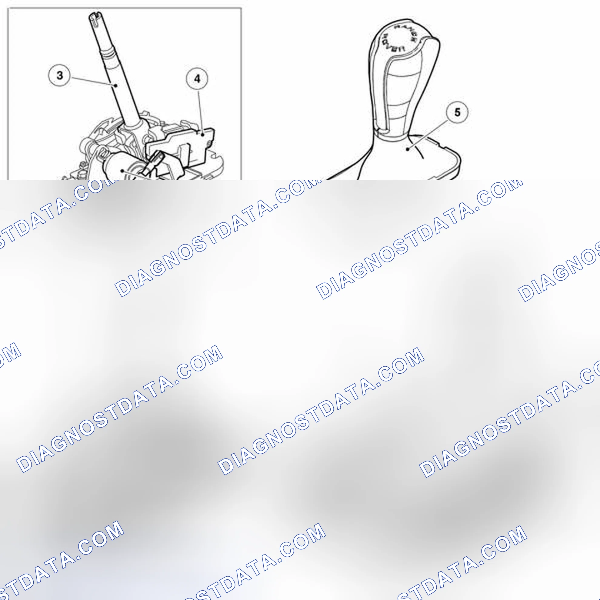 Scheme 87: GEAR SELECTOR LEVER ASSEMBLY COMPONENT LOCATION