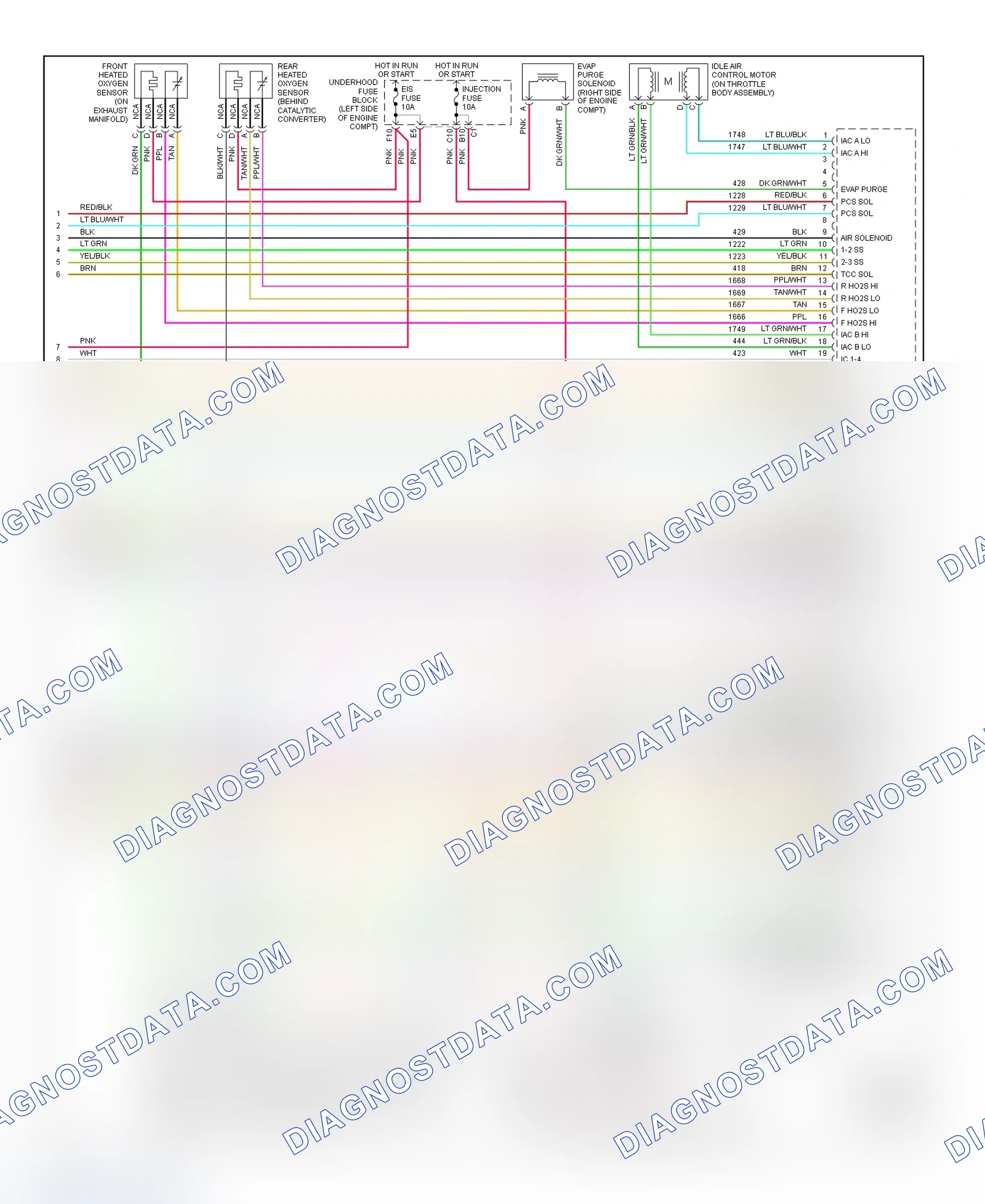 Scheme 203: PCM Wiring Diagram (Saturn L100, L200 & LW200 - 2.2L - 4 Of 4)