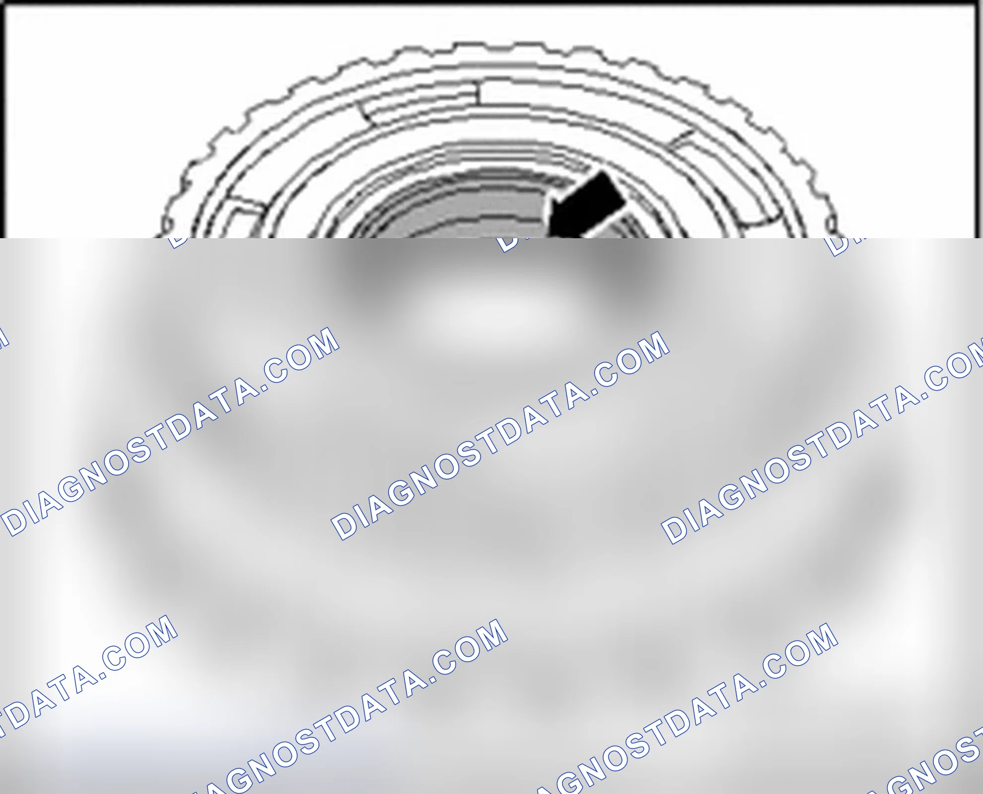 Scheme 1226: Checking contact surface for rectangular rings in cylinder "B" for wear