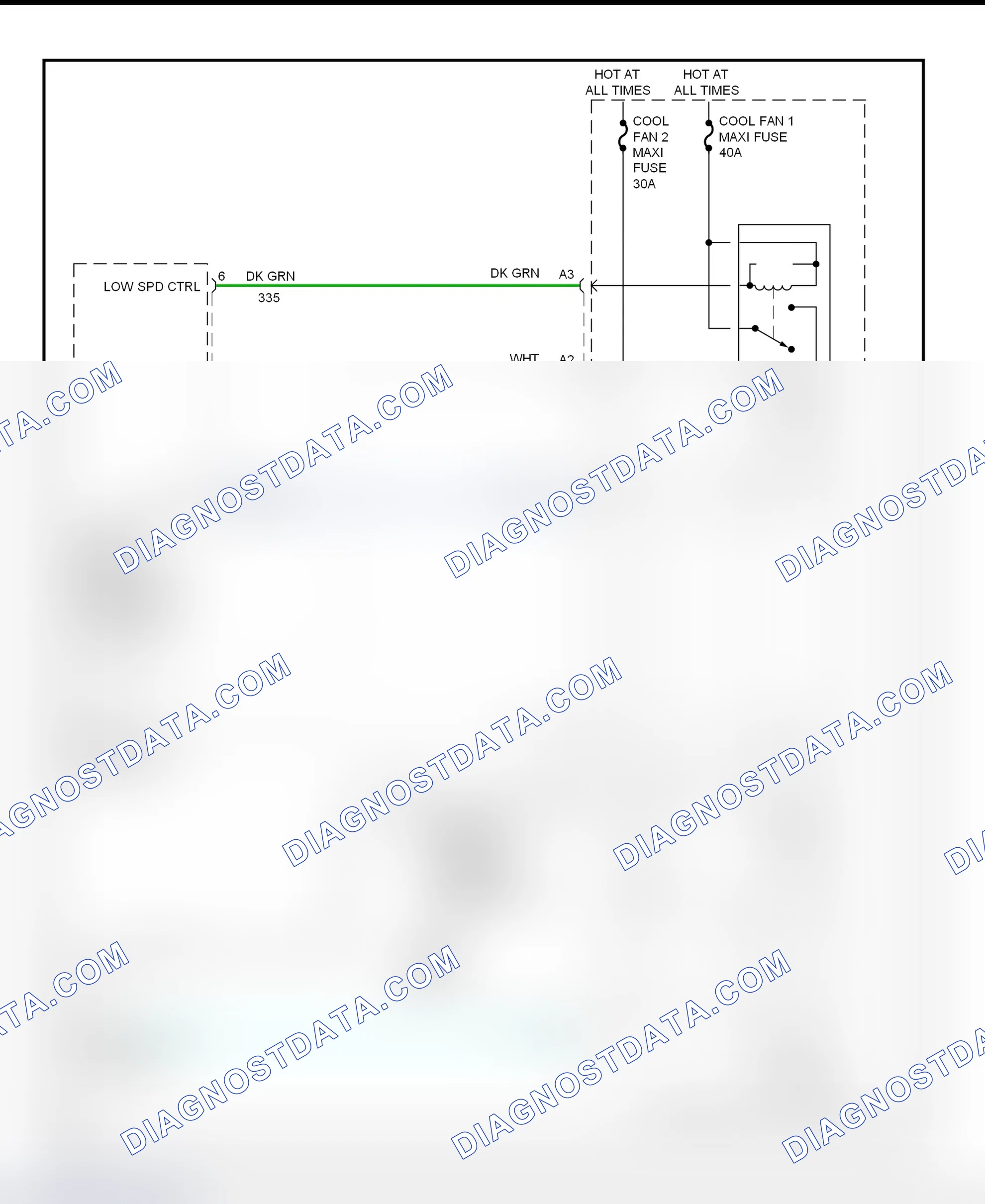 Scheme 16: Cooling Fan System Wiring Diagram (1998 Intrigue)