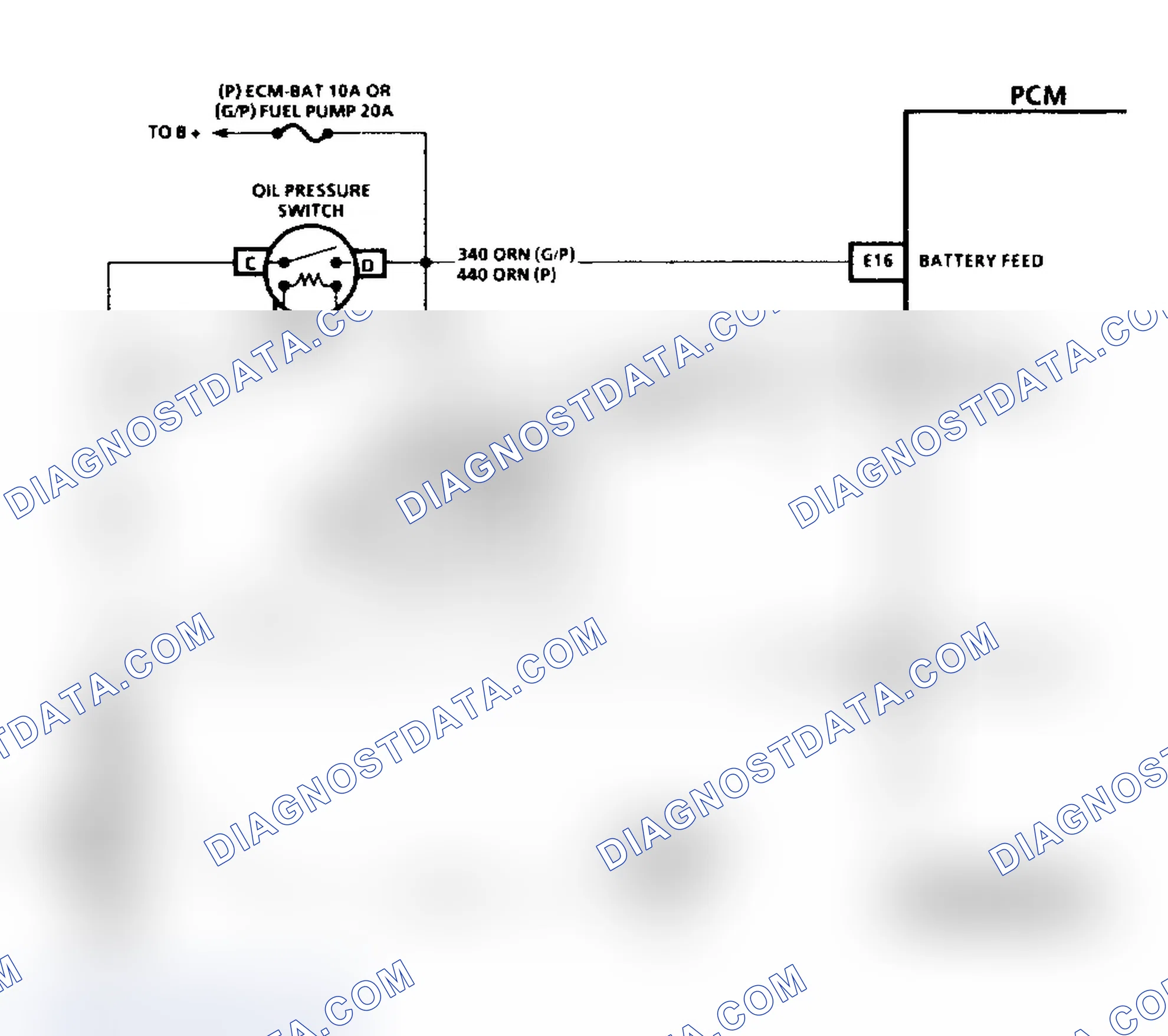 Scheme 140: Code 54 Schematic ("P" Series A/T) Fuel Pump Circuit