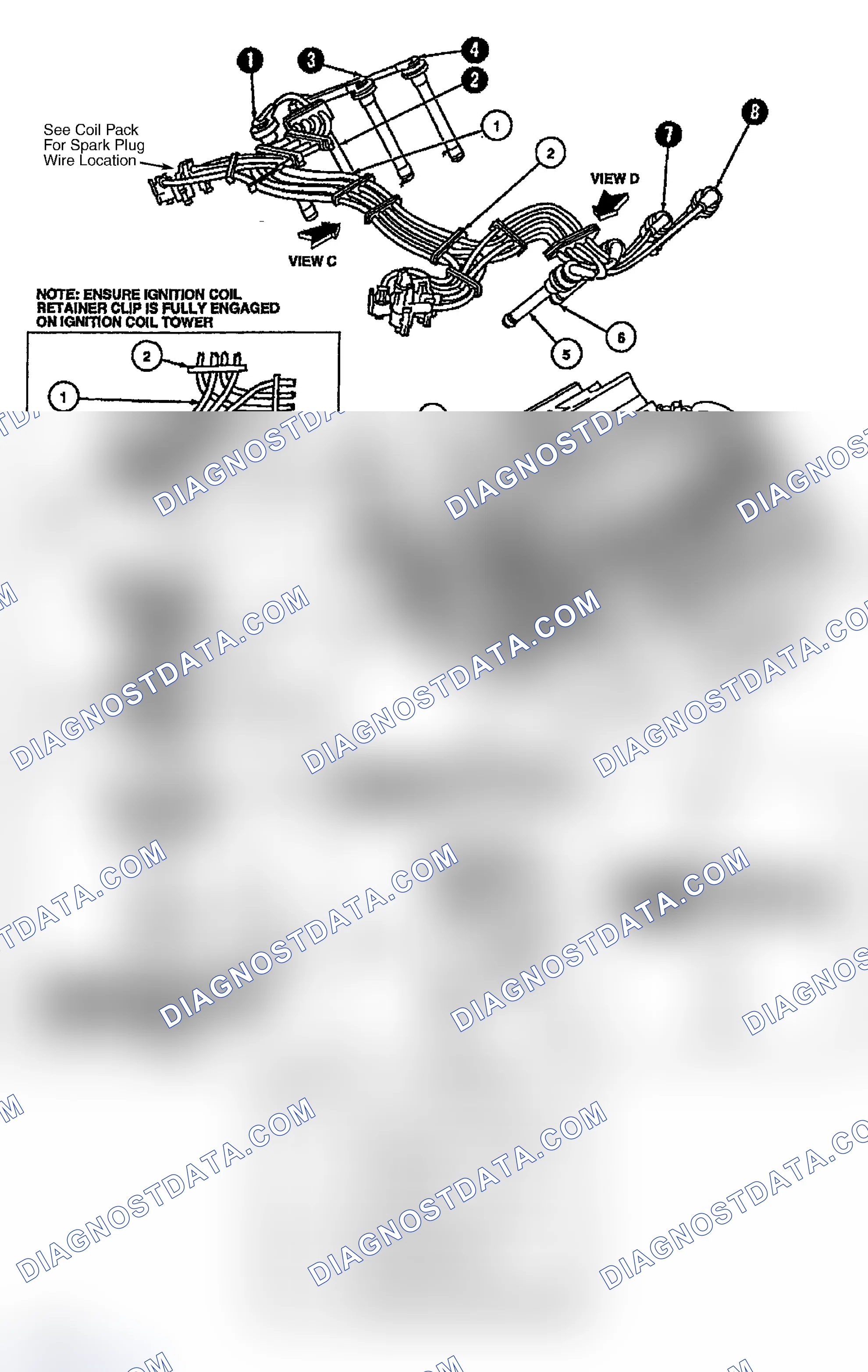 Scheme 3: Spark Plug Wire Routing (Mark VIII)