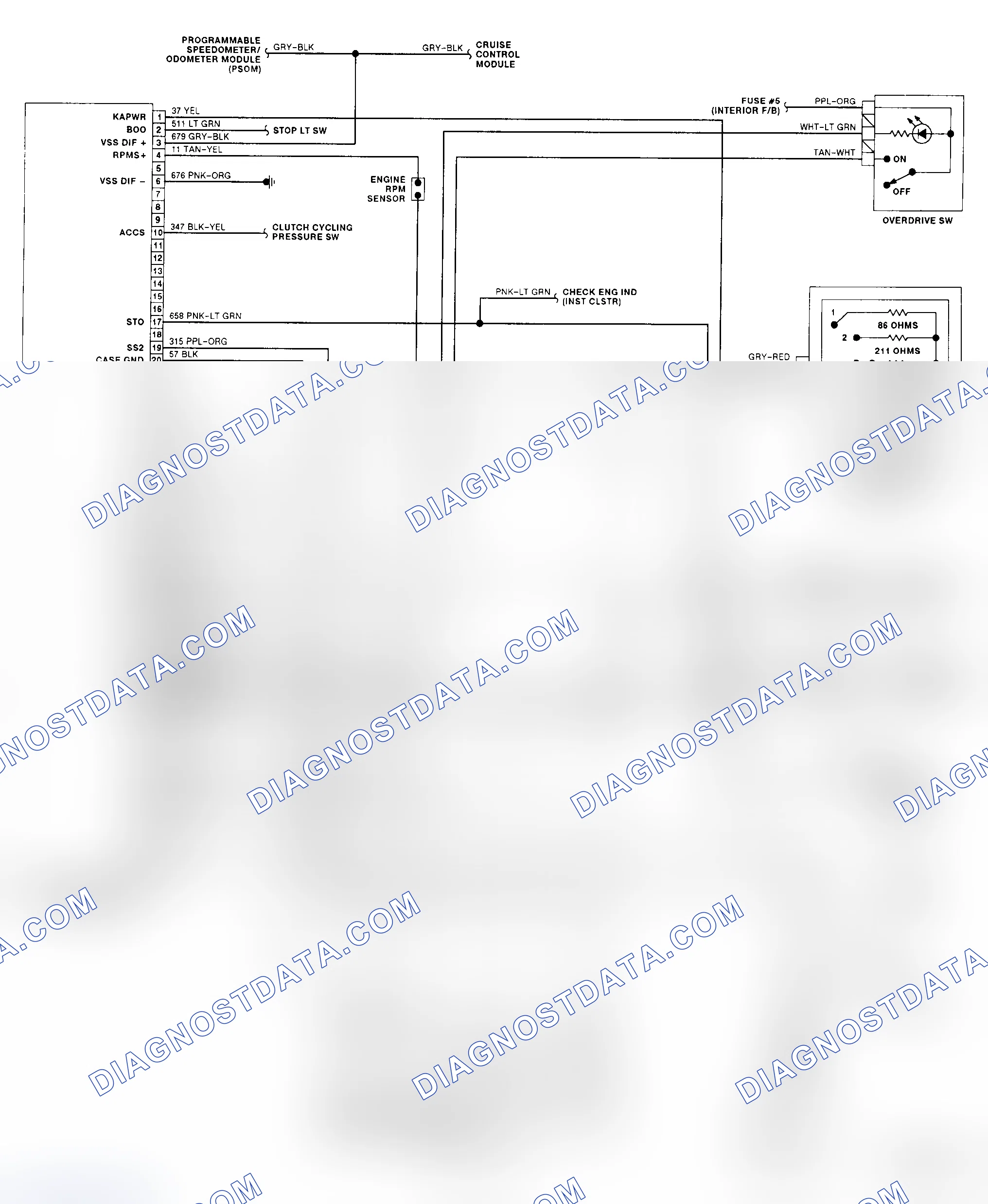Scheme 152: E4OD Wiring Diagram (1992 "E" Series - Diesel)