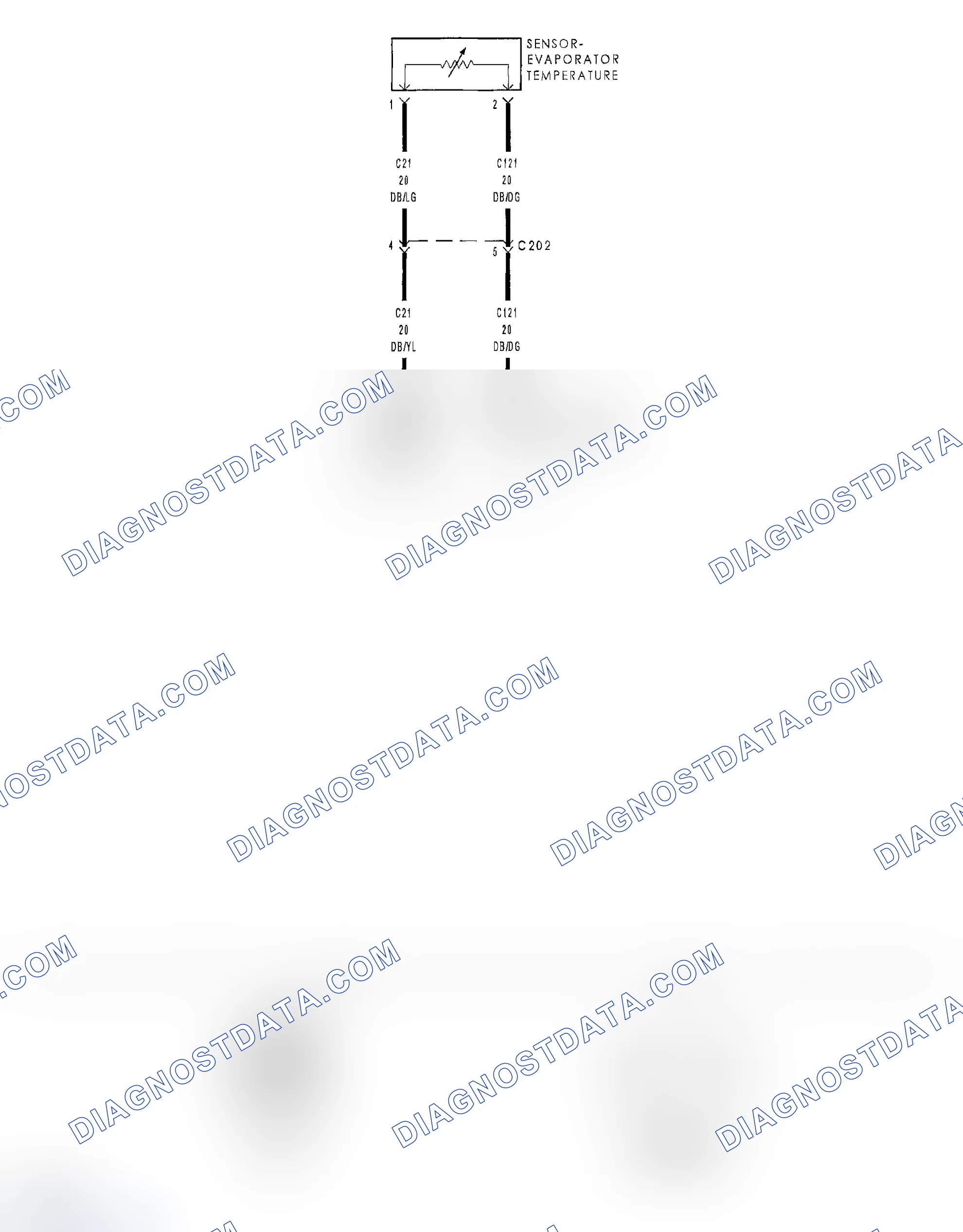 Scheme 247: B1032-EVAPORATOR FIN TEMPERATURE SENSOR CIRCUIT HIGH (ATC)