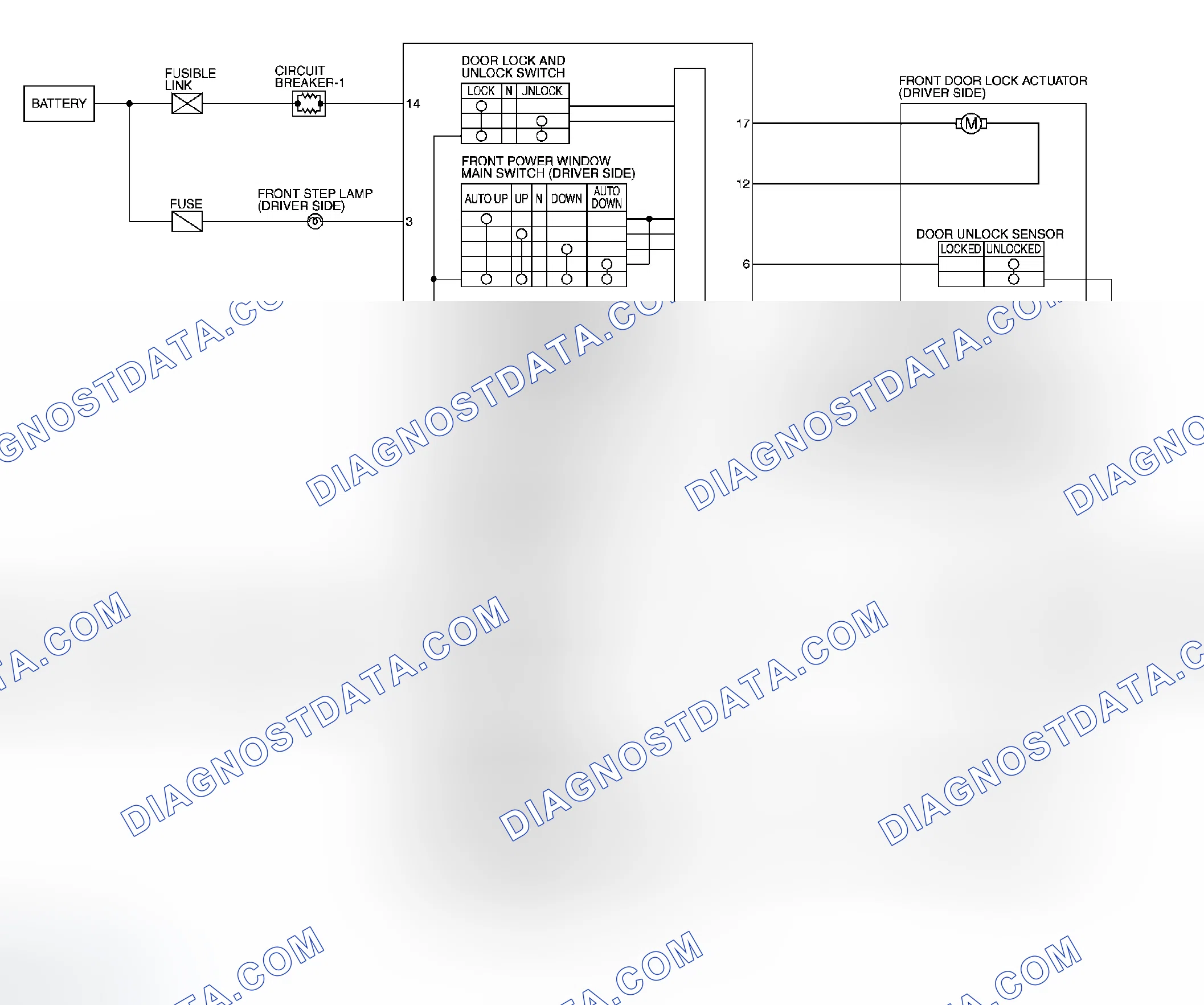 Scheme 18: DRIVER'S DOOR CONTROL UNIT