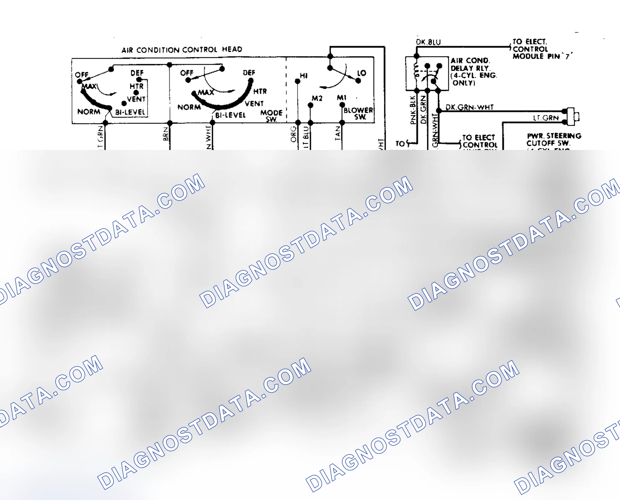 Scheme 14: "A" Body A/C Wiring Diagram
