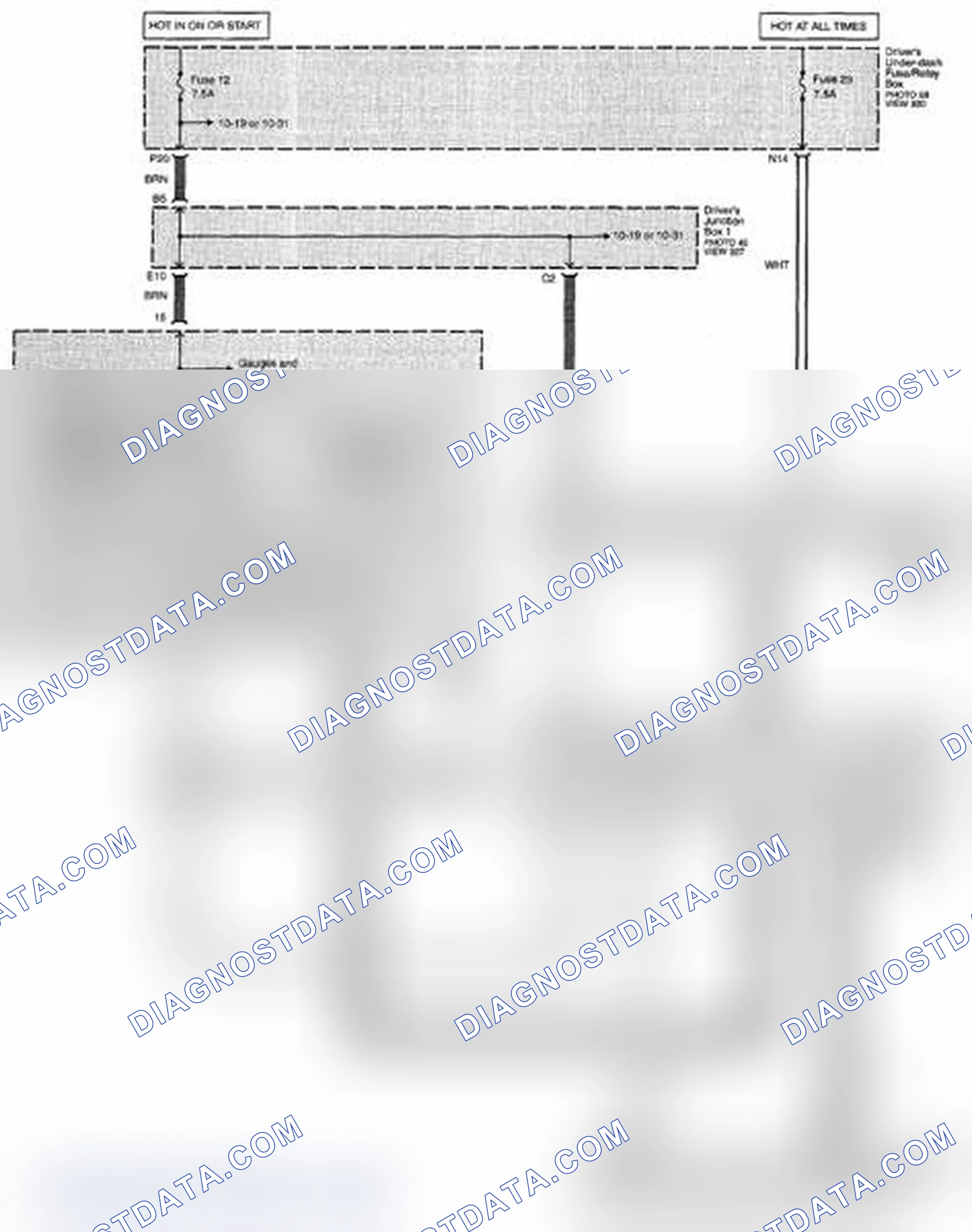 Scheme 323: TPMS (Tire Pressure Monitoring System) Circuit Diagram (Page 85-1)