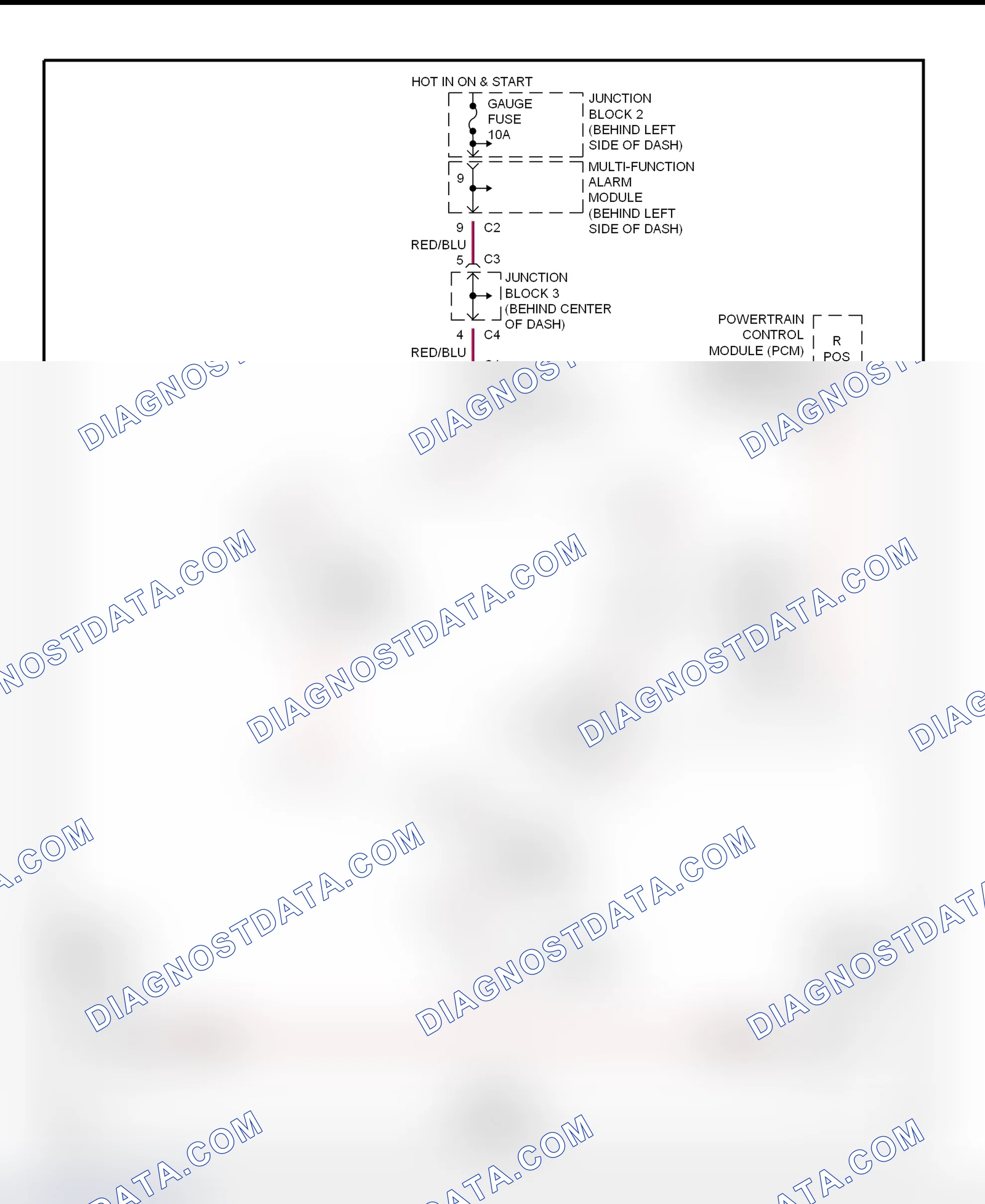 Scheme 69: Back-Up Lights Wiring Diagram (Prizm)