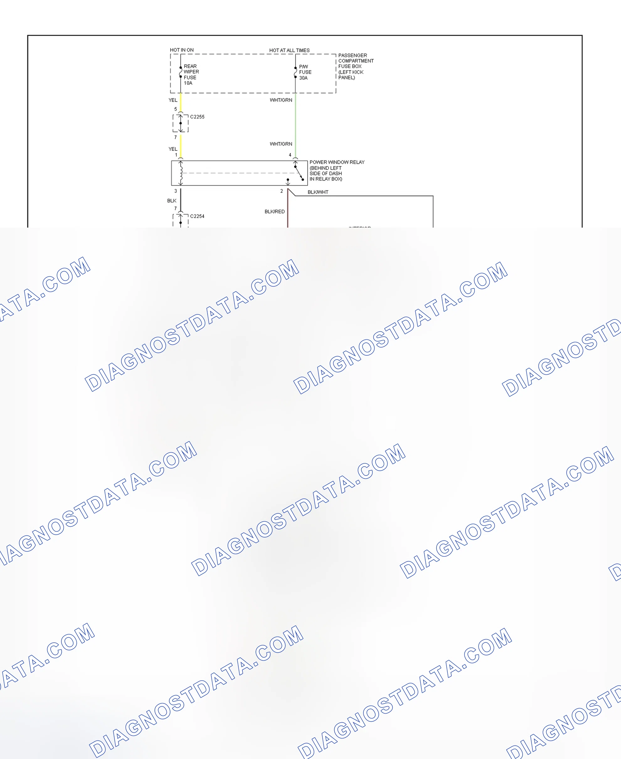 Scheme 2: Power Window System Wiring Diagram (Sportage - 2-Door)