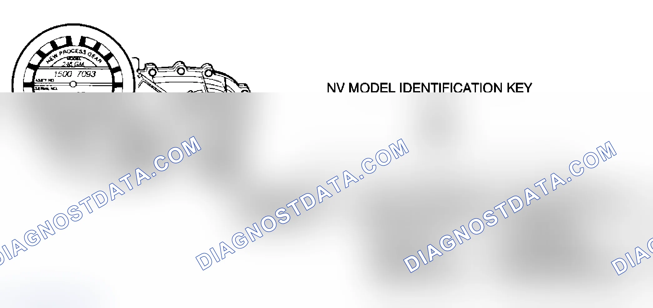 Scheme 49: Transfer Case Identification (New Venture Gear)