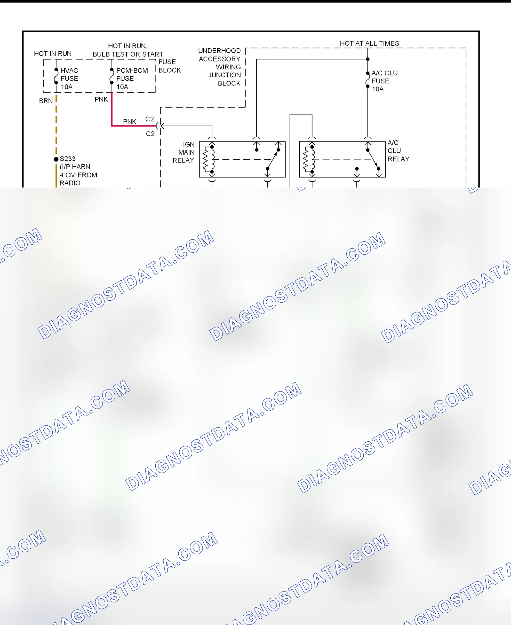 Scheme 10: A/C Compressor Clutch Control Circuit Wiring Diagram (Century & Regal)