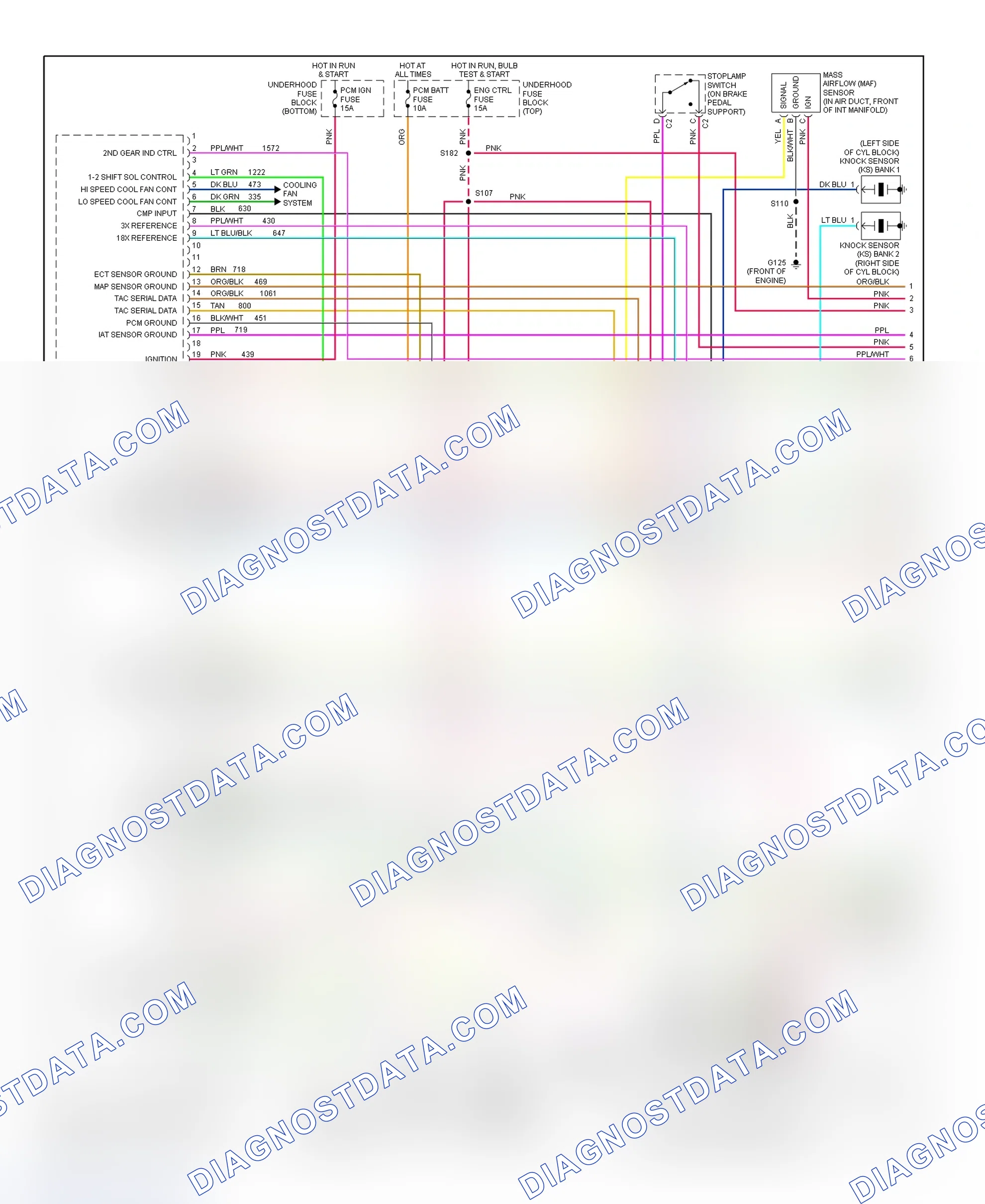 Scheme 25: PCM Wiring Diagram (Camaro & Firebird - 3.8L - 1 Of 4)