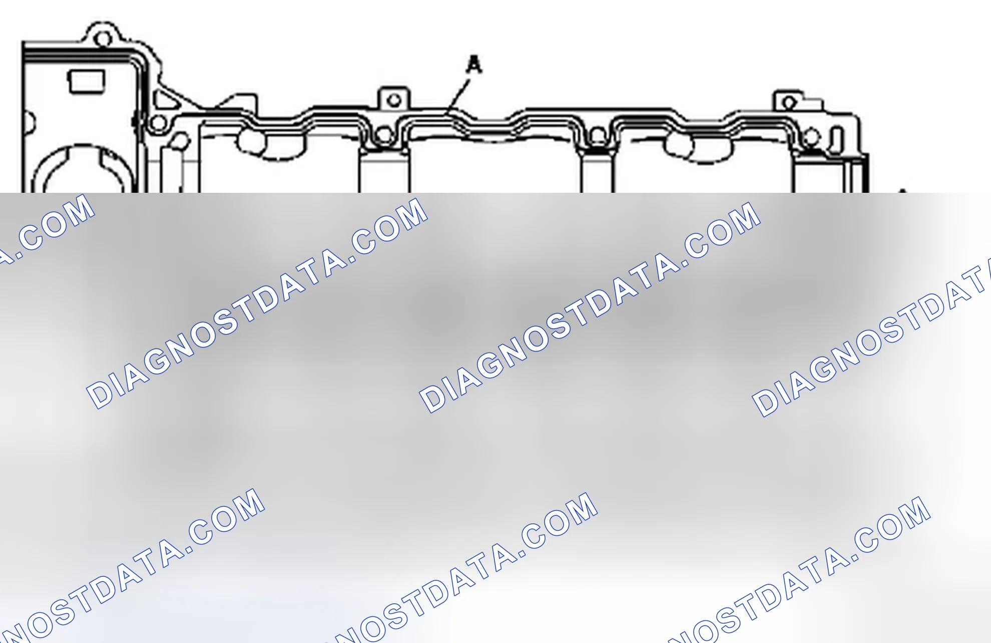 Fig. 19: Identifying Sealing Compound Application Area On Right Hand Cylinder Head Cover