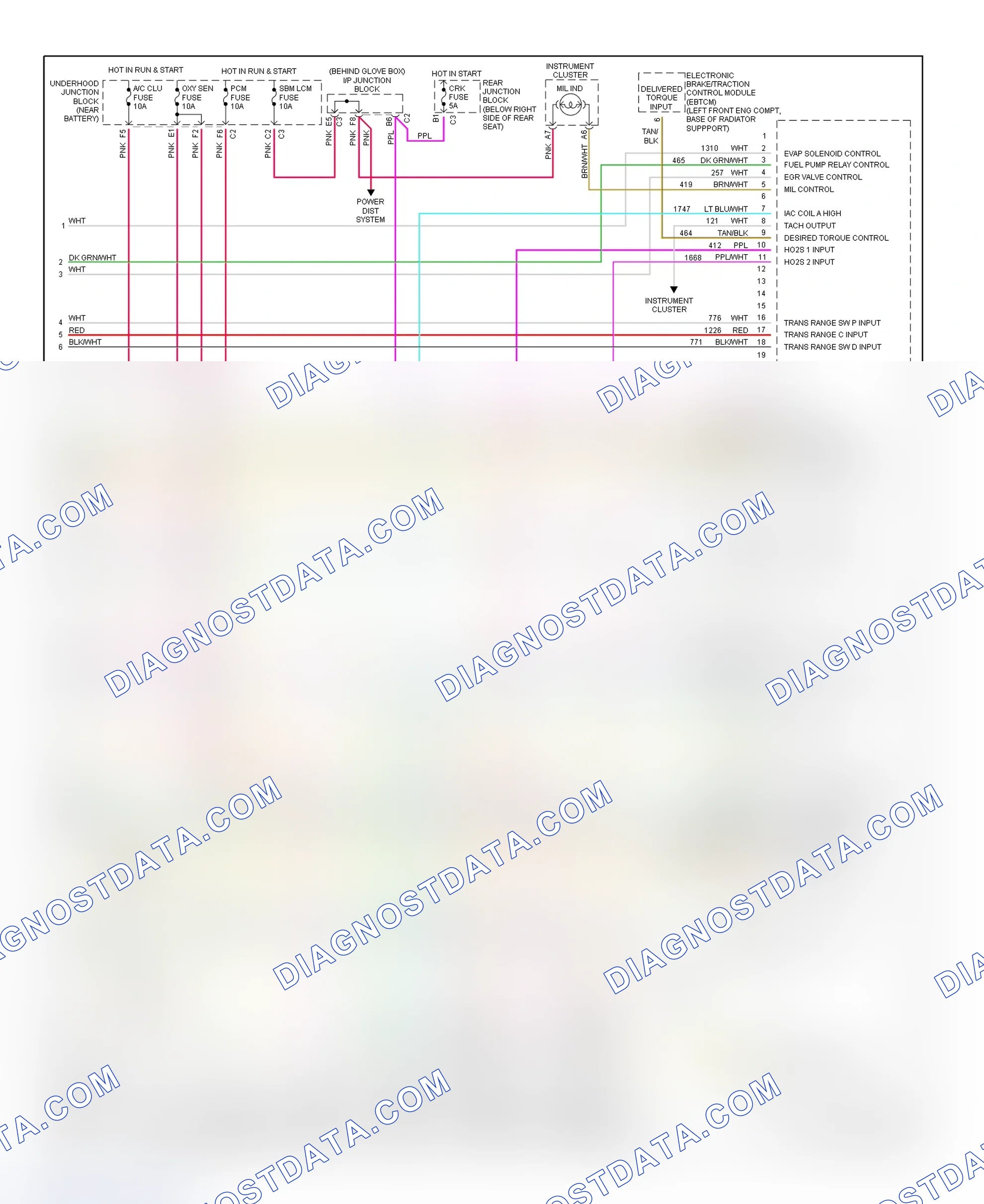 Scheme 153: PCM Wiring Diagram (Park Avenue - 3.8L - 4 Of 4)