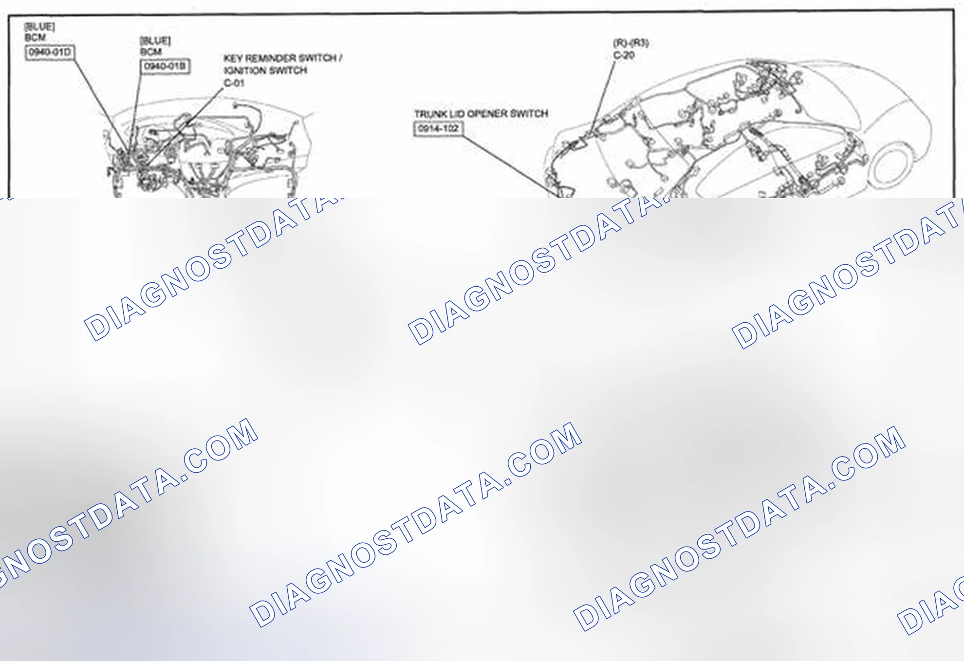 Scheme 251: Door Lock System (Without Advanced Keyless Entry And Push Button Start System, TPMS) Wiring Diagram - 0914-1b (2 Of 2)