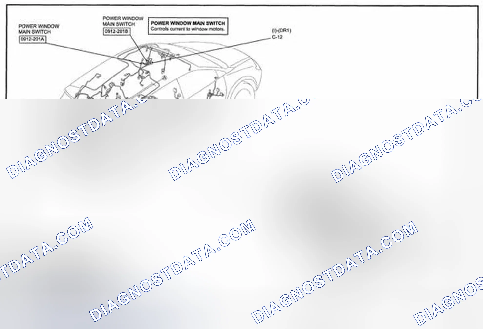 Scheme 167: Power Window System Wiring Diagram - 0912-2b (2 Of 2)