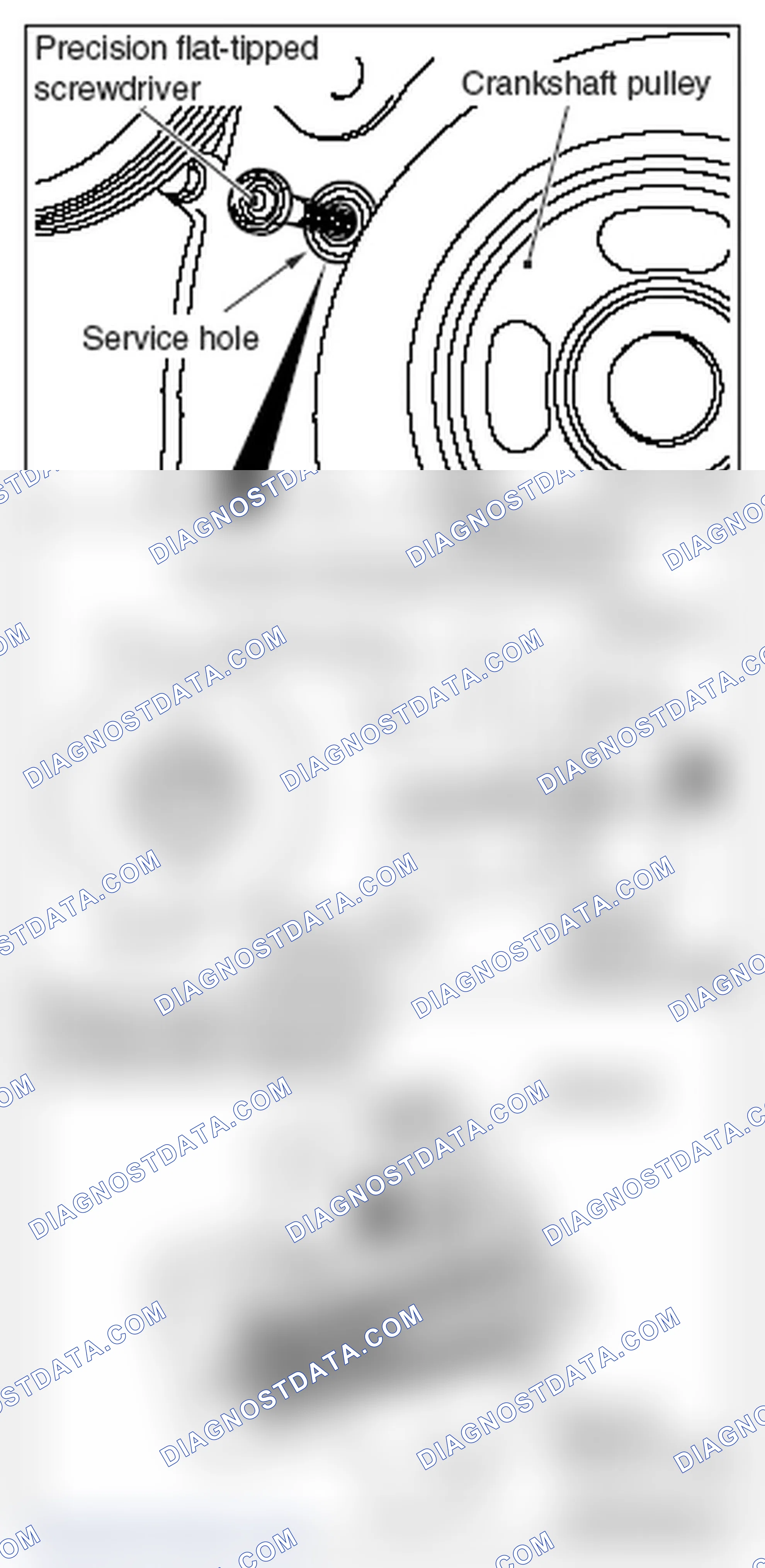 Scheme 259: << C >> CAMSHAFT AND CAMSHAFT SPROCKET ASSEMBLY (EXHAUST SIDE) REMOVAL PREPARATORY OPERATION