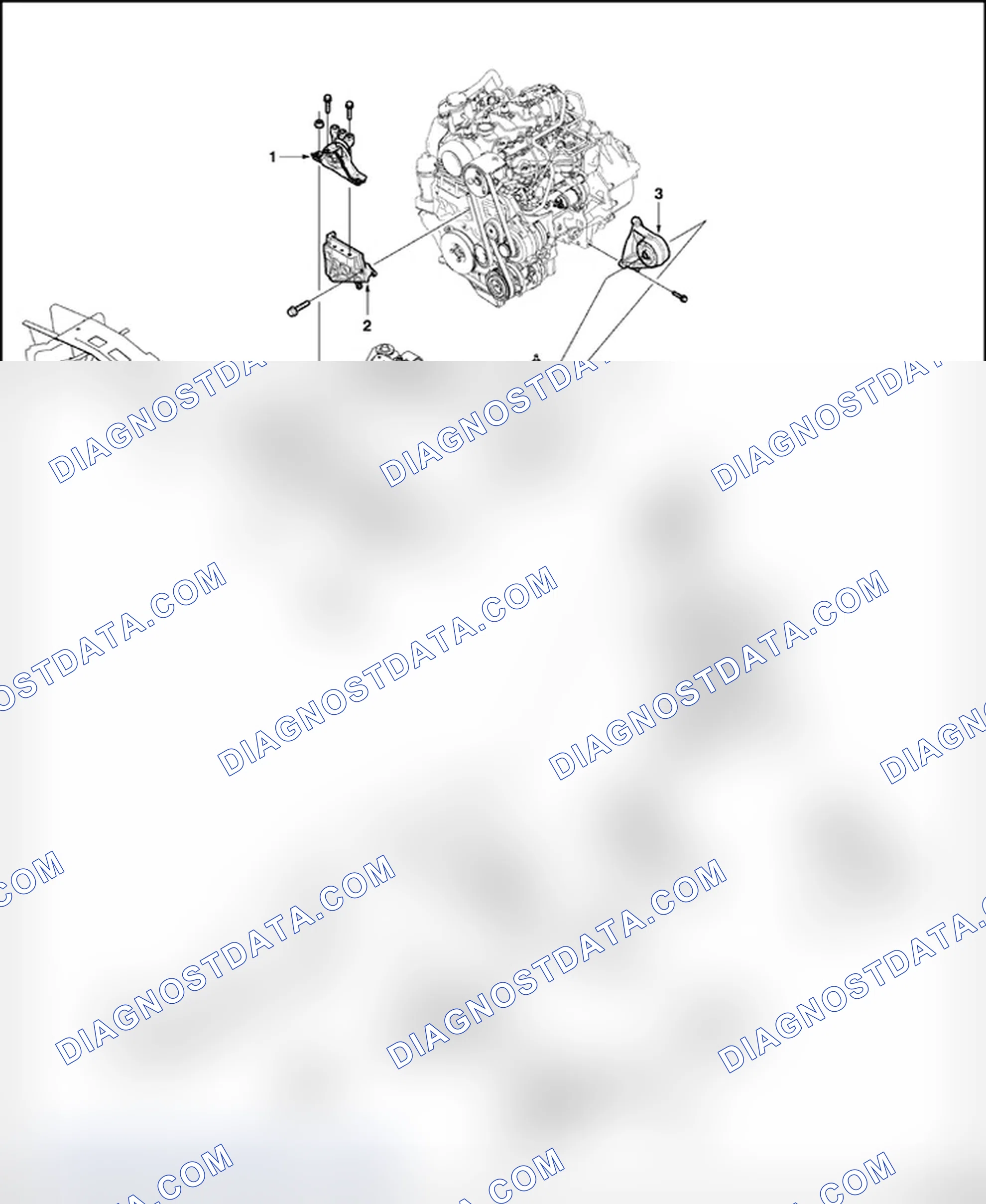 Engine and Transmission Mounts Illustration