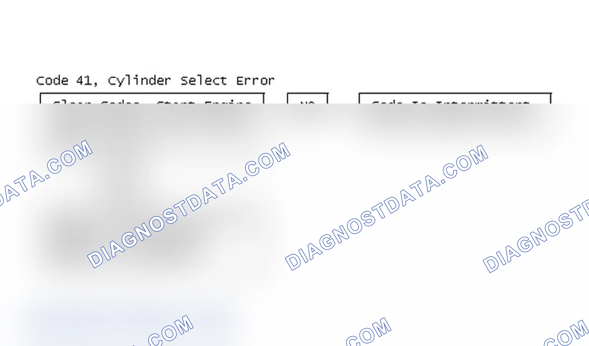 Scheme 262: Code 41, Cylinder Select Error