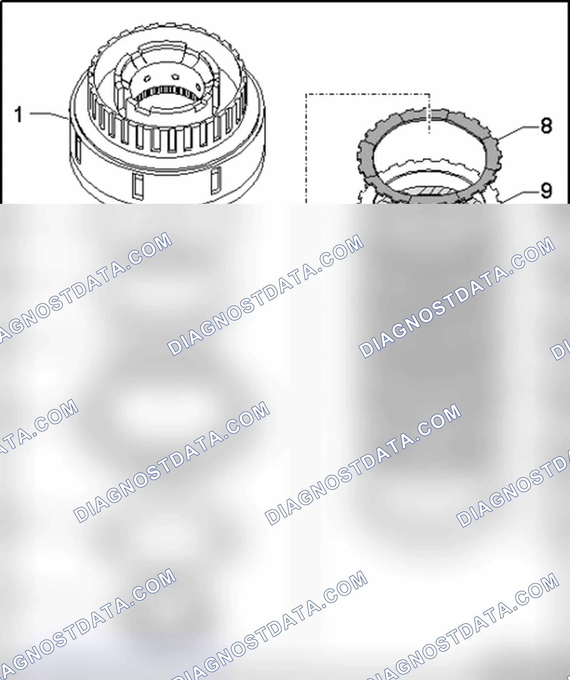 Scheme 1128: Clutch "F" , component overview