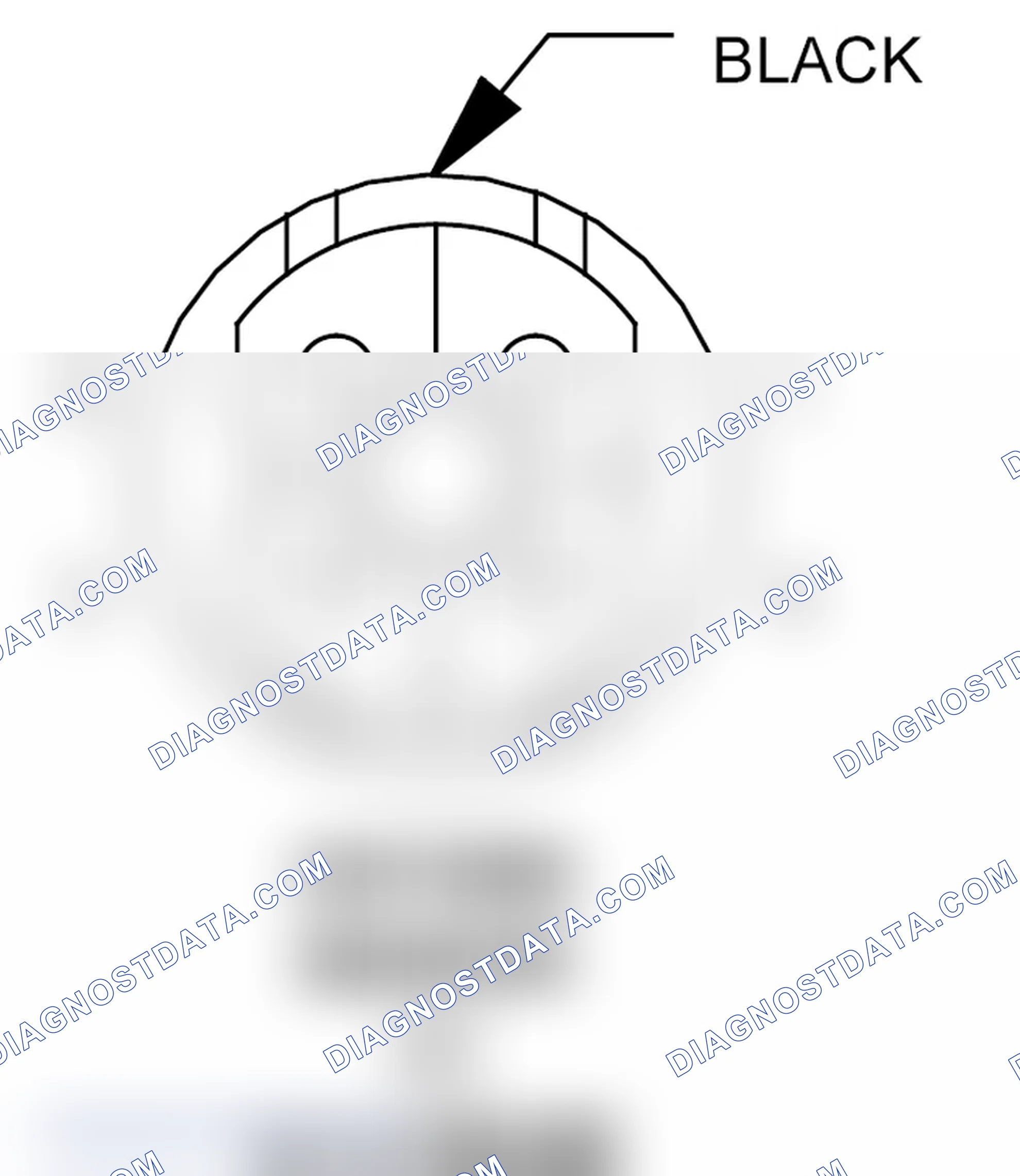 Scheme 176: Upstream Oxygen Sensor 1/1 Connector End View